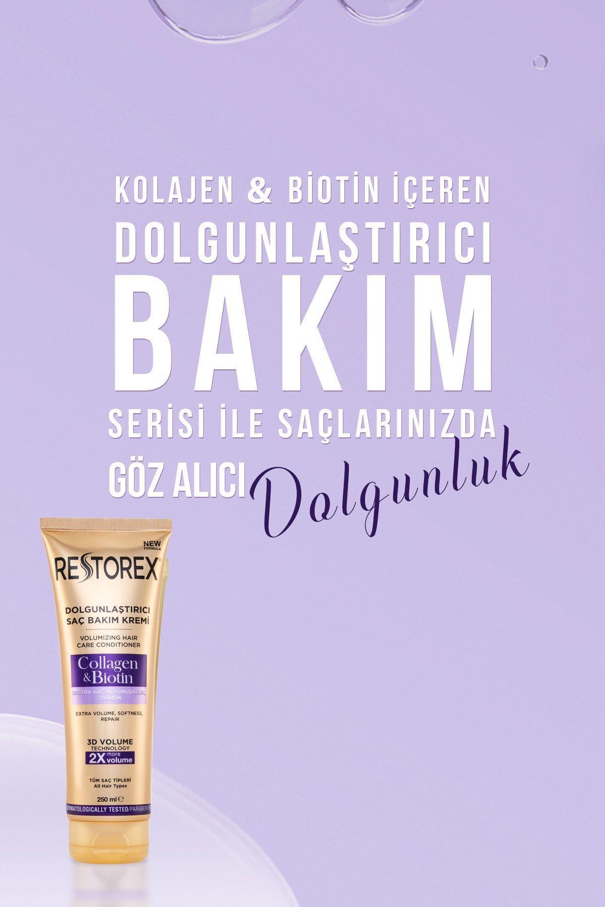 Restorex Dolgunlaştırıcı Saç Bakım Kremi Collagen & Biotin 250 Ml