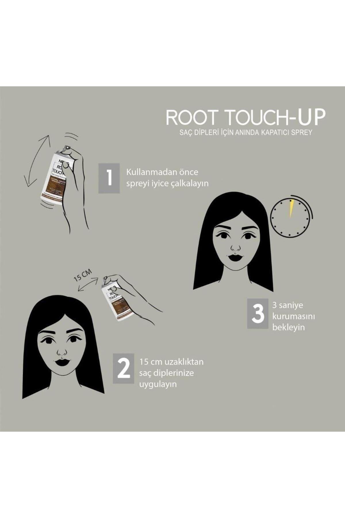 Root Touch-Up Neva Saç Dipleri Için Anında Kapatıcı Sprey 75 ml - Kumral
