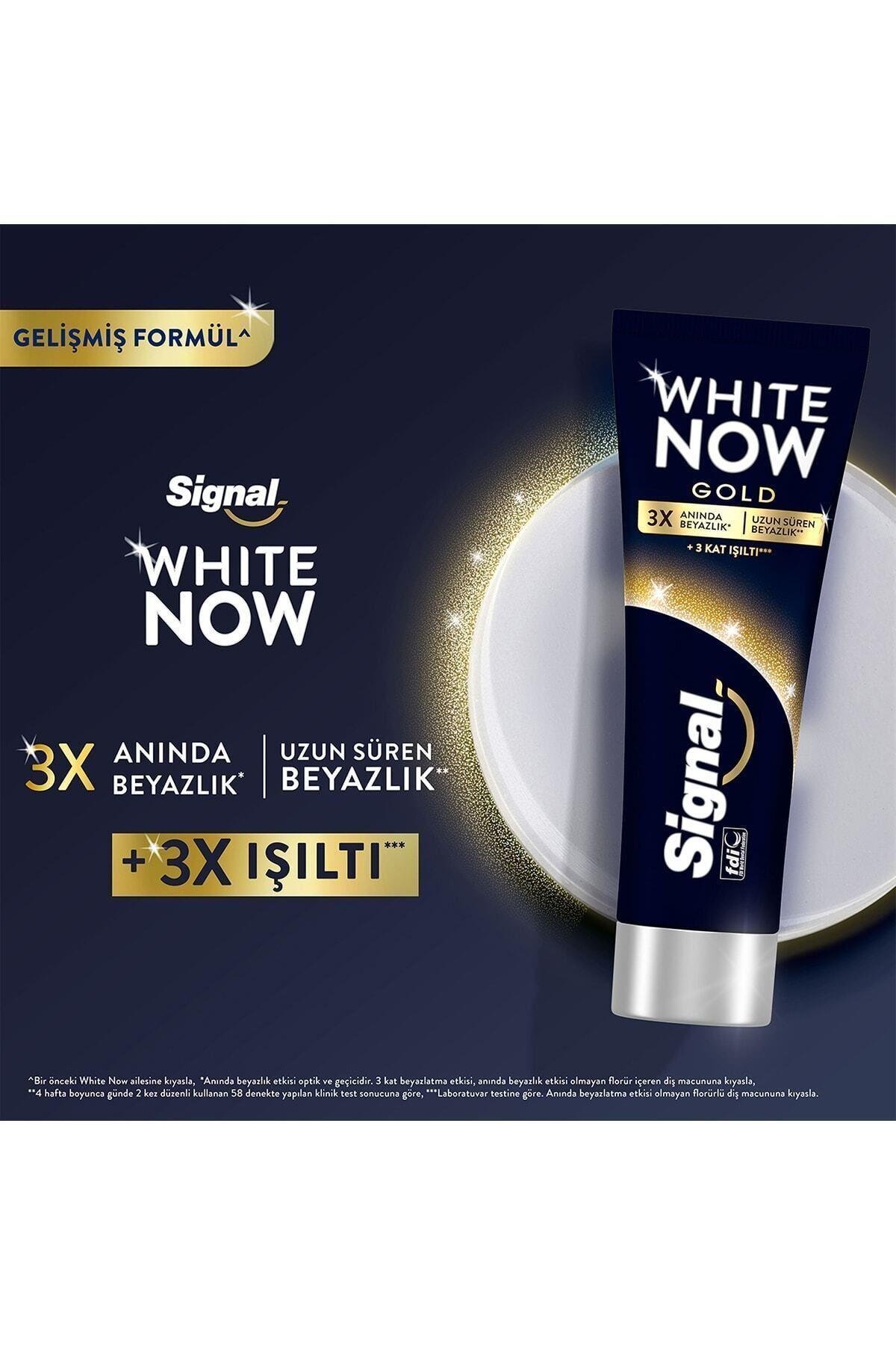 Signal Diş Macunu White Now Gold Anında 3 Kat Beyazlık 75 ml