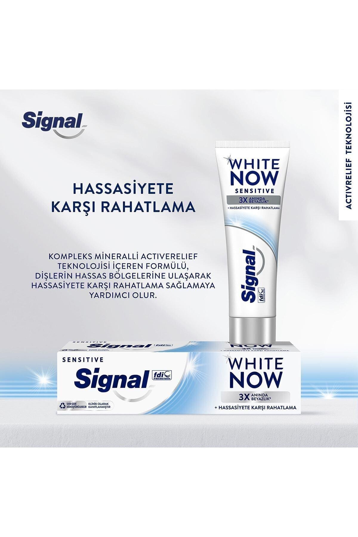 Signal Diş Macunu White Now Sensitive Anında 3 Kat Beyazlık 75 ML