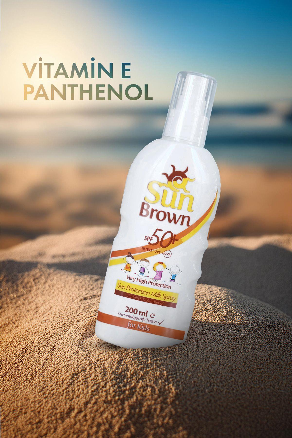Sun Brown Güneş Koruyucu Çocuk Süt Spreyi Spf50 200 ml