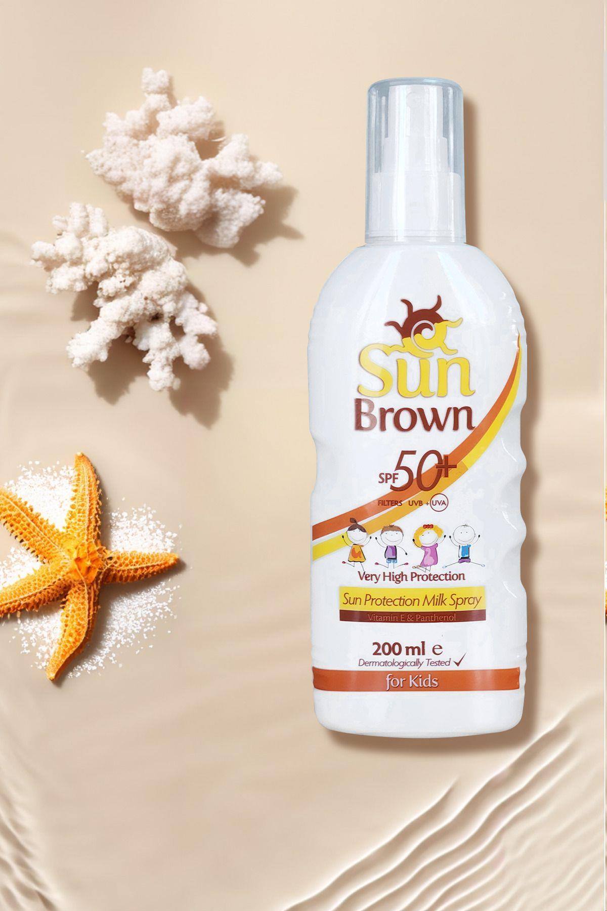 Sun Brown Güneş Koruyucu Çocuk Süt Spreyi Spf50 200 ml