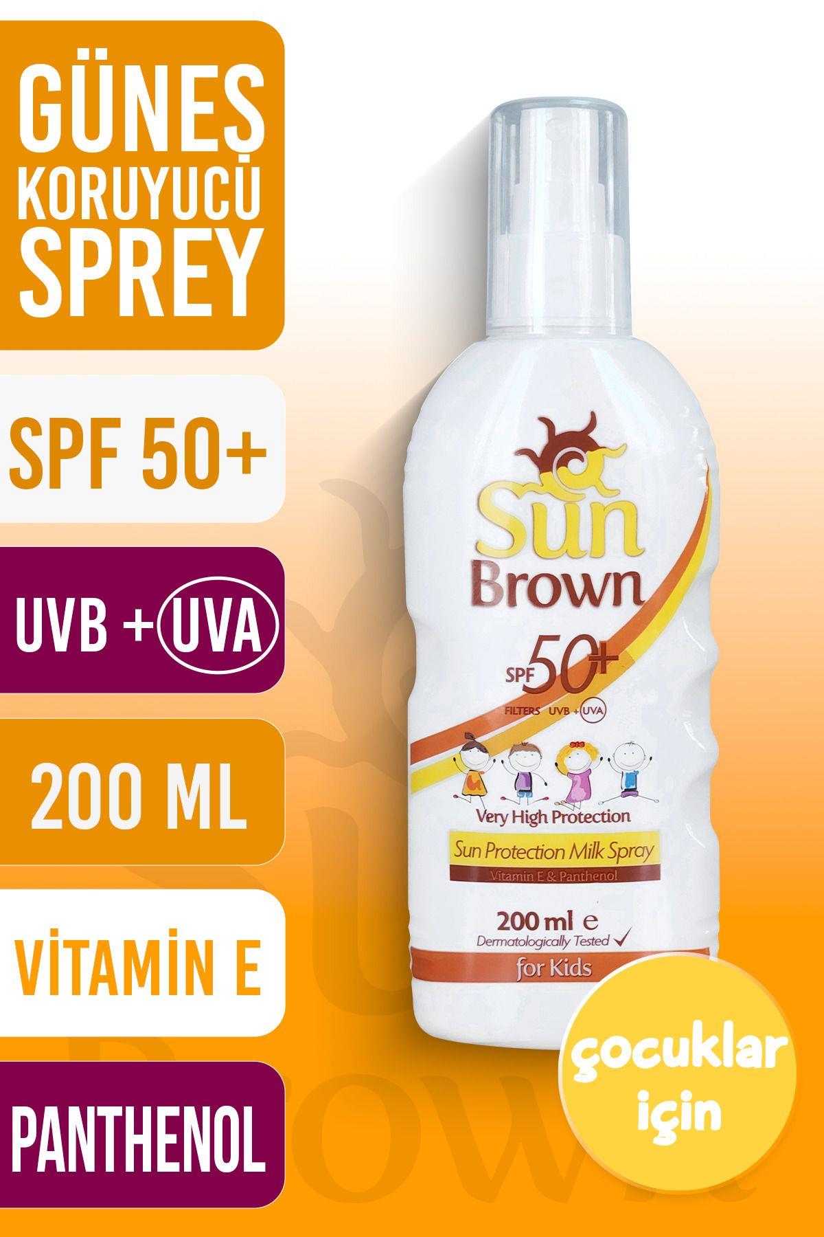 Sun Brown Güneş Koruyucu Çocuk Süt Spreyi Spf50 200 ml