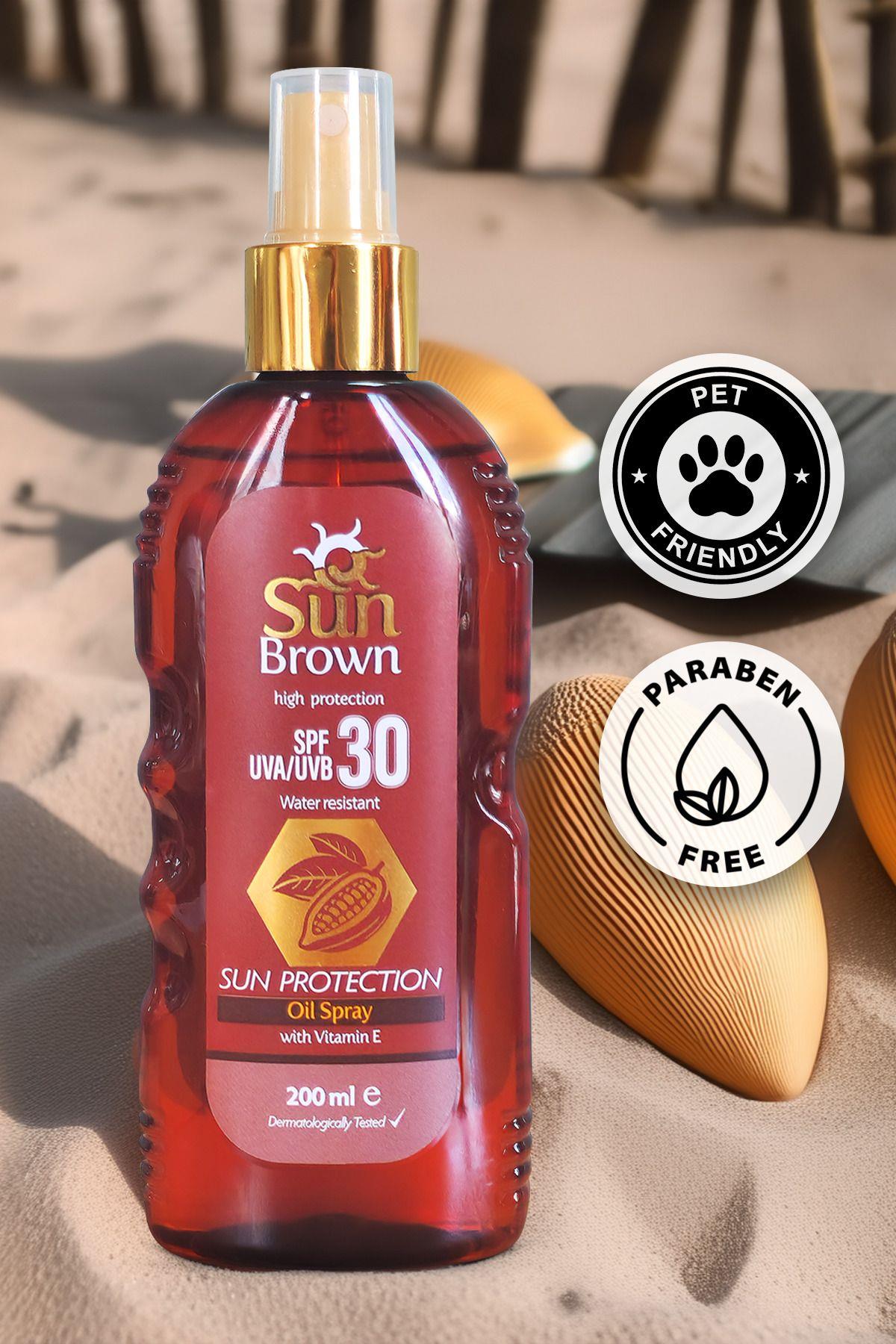 Sun Brown Güneş Koruyucu Güneş Yağı Spreyi Spf30 200 ml
