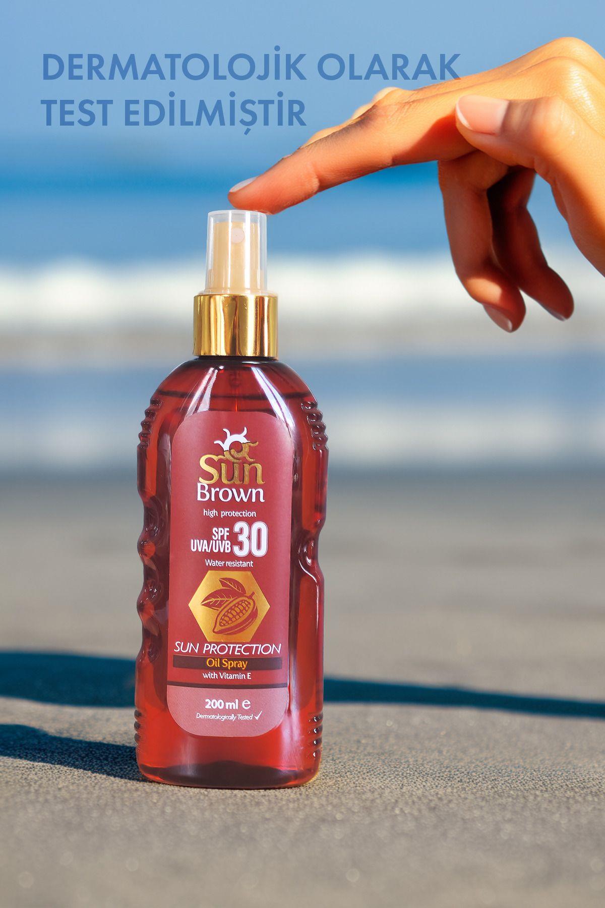 Sun Brown Güneş Koruyucu Güneş Yağı Spreyi Spf30 200 ml