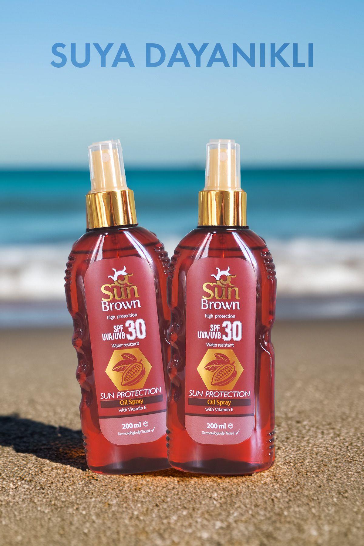 Sun Brown Güneş Koruyucu Güneş Yağı Spreyi Spf30 200 ml