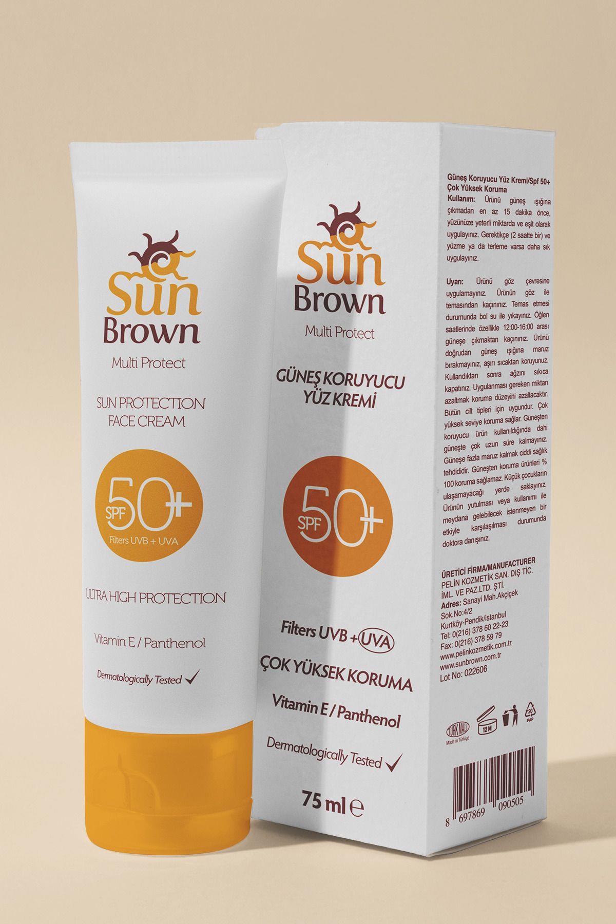 Sun Brown Güneş Koruyucu Yüz Kremi Spf50 75 ml