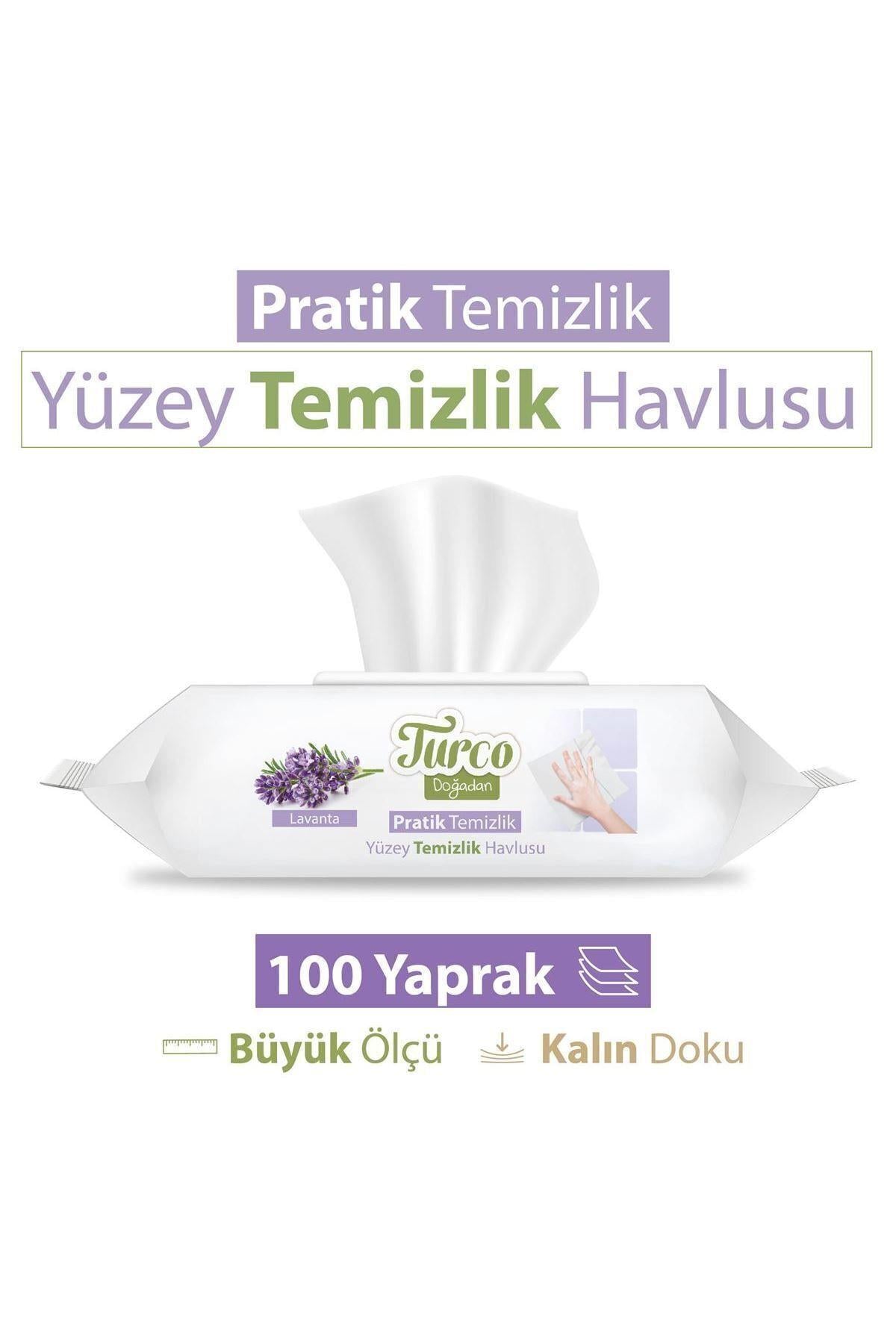 Turco Doğadan Pratik Temizlik Turco Doğadan Pratik Yüzey Temizlik Havlusu Lavanta 100 Yaprak