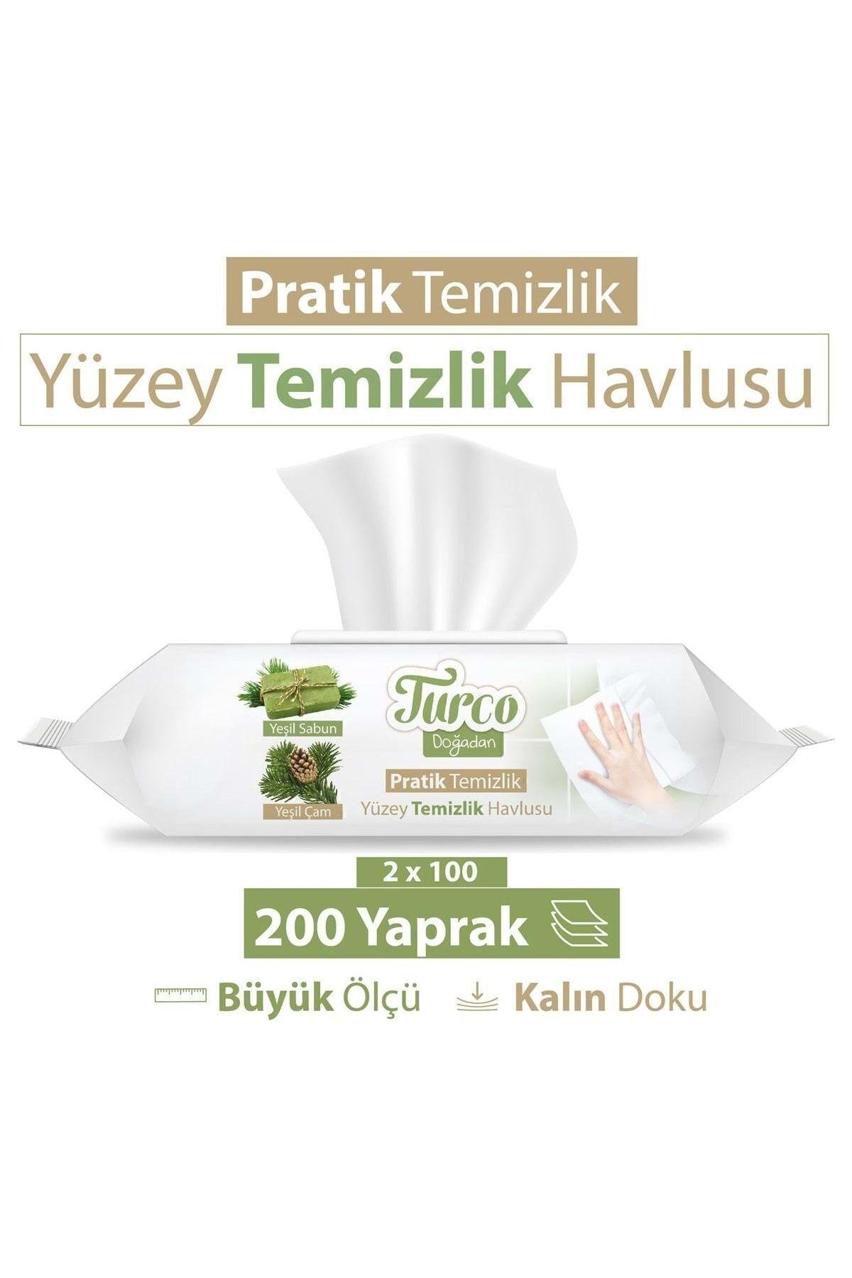 Turco Doğadan Pratik Temizlik Turco Doğadan Pratik Yüzey Temizlik Havlusu 100 yaprak