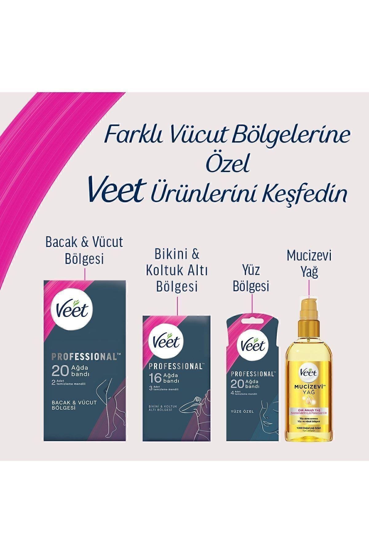 Veet Professional Yüze Özel Sir Ağda Bandı Hassas Ciltler İçin 20'li