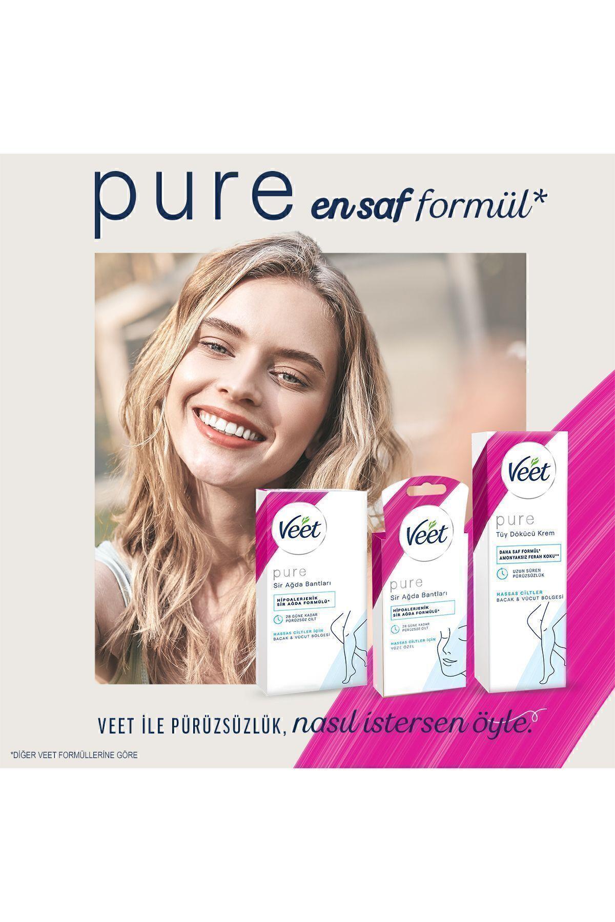 Veet Pure Hipoalerjenik Sir Ağda Bandı Bikini & Koltuk Altı Bölgesi Hassas Ciltler 16'lı