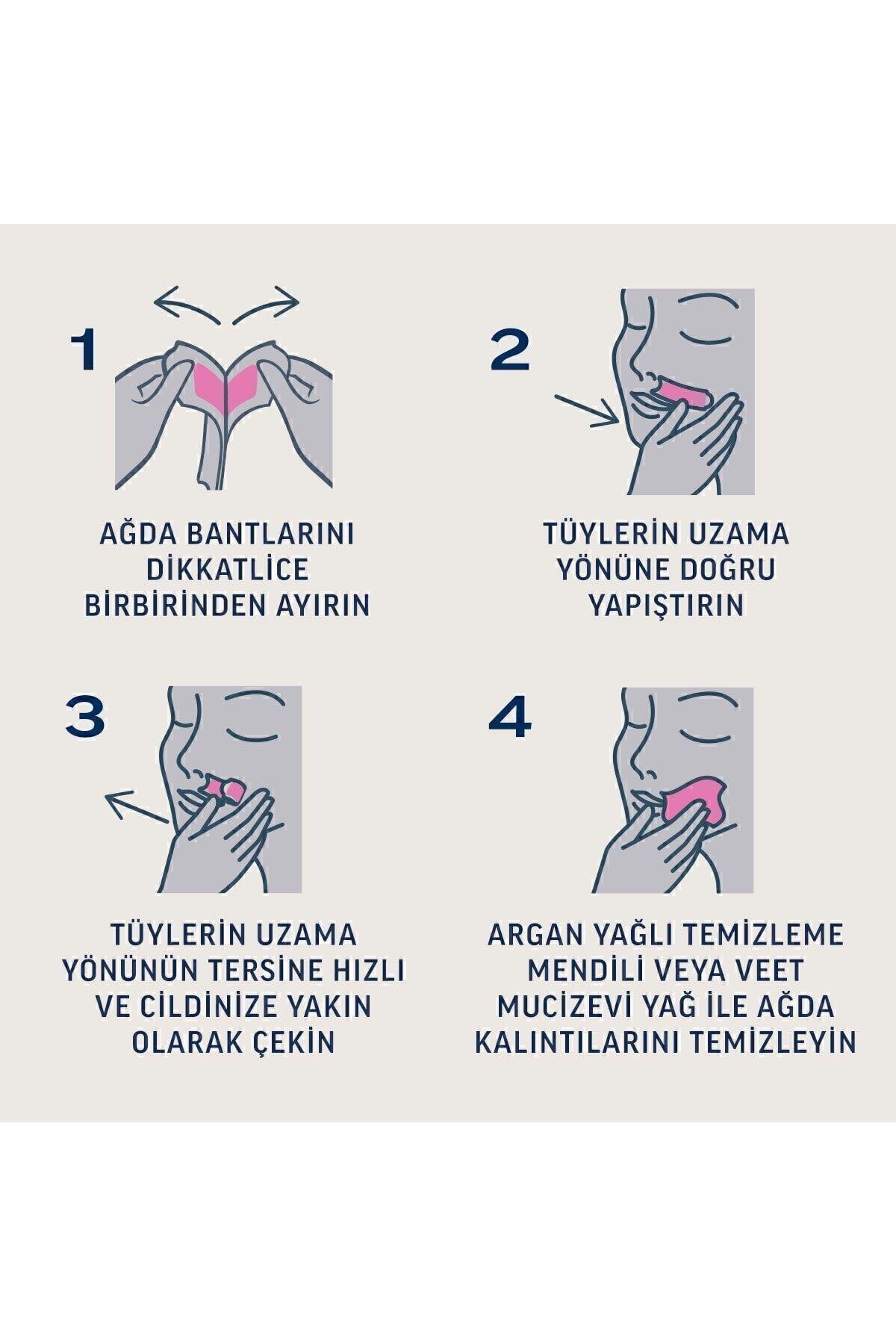 Veet Pure Hipoalerjenik Yüz Bölgesi Özel Sir Ağda Bandı Hassas Ciltler için 20'li