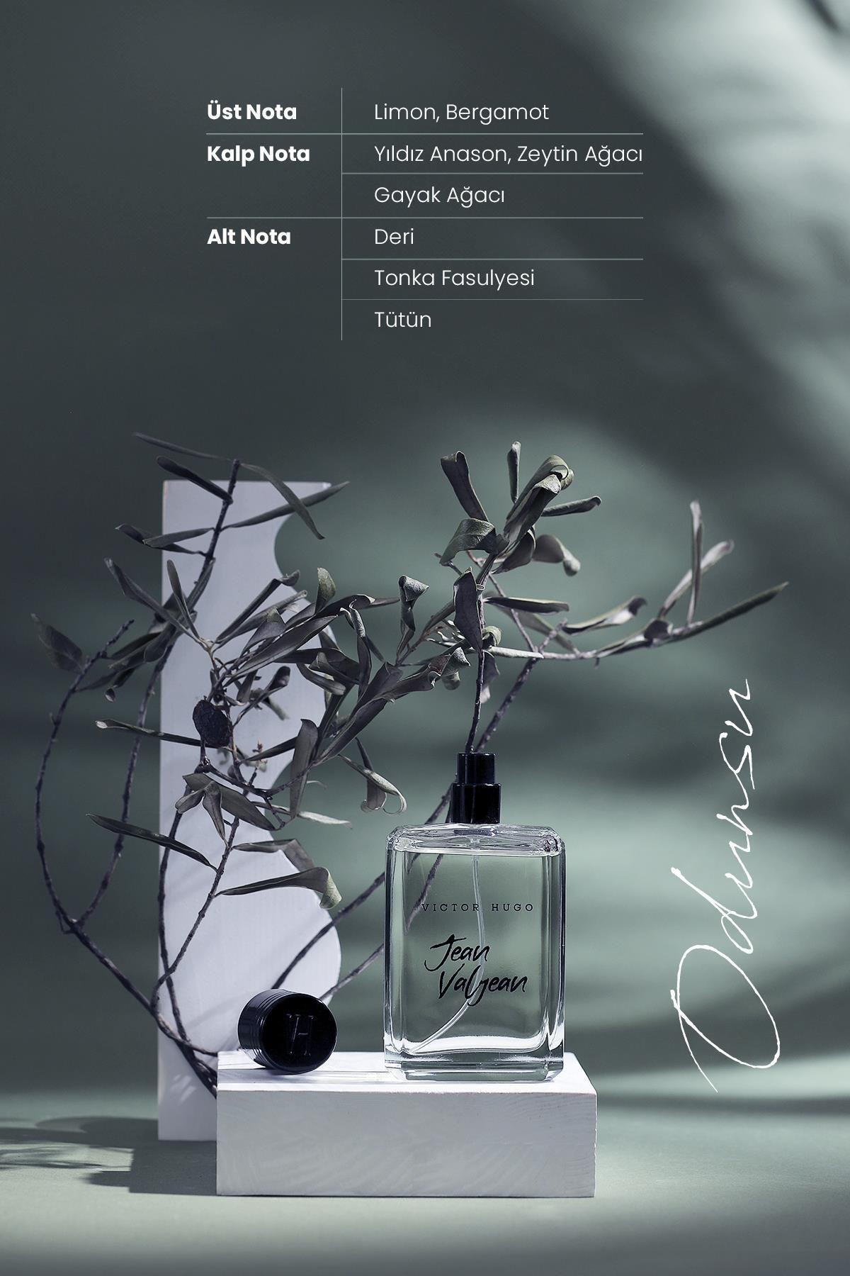 Victor Hugo EDP Erkek Parfüm Jean Valjien 100 ml | Odunsu | Limon, Bergamot, Zeytin Ağacı, Tonka Fasülyesi