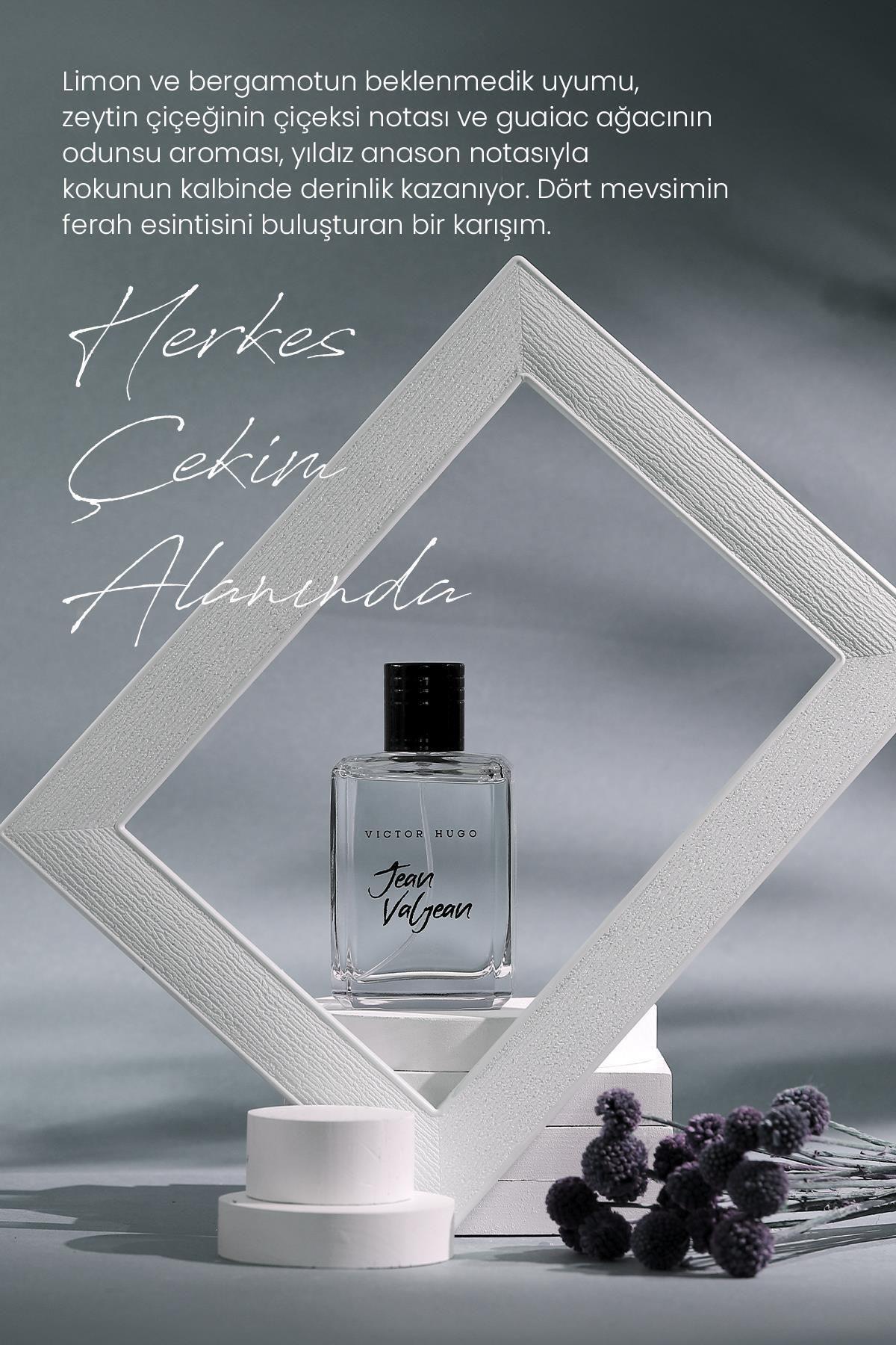 Victor Hugo EDP Erkek Parfüm Jean Valjien 100 ml | Odunsu | Limon, Bergamot, Zeytin Ağacı, Tonka Fasülyesi