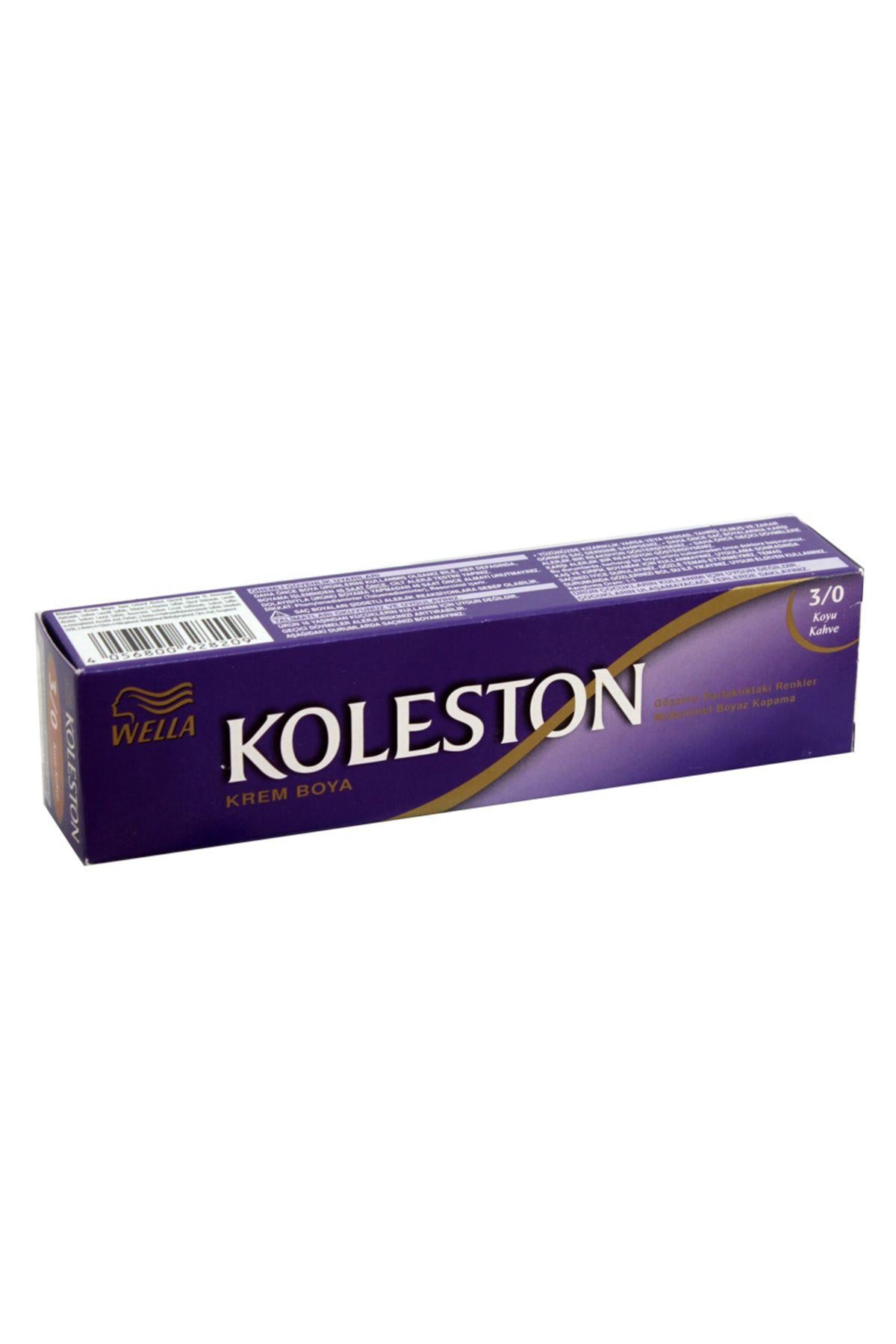 Wella Koleston Krem Tüp Saç Boyası - 3.0 Koyu Kahve