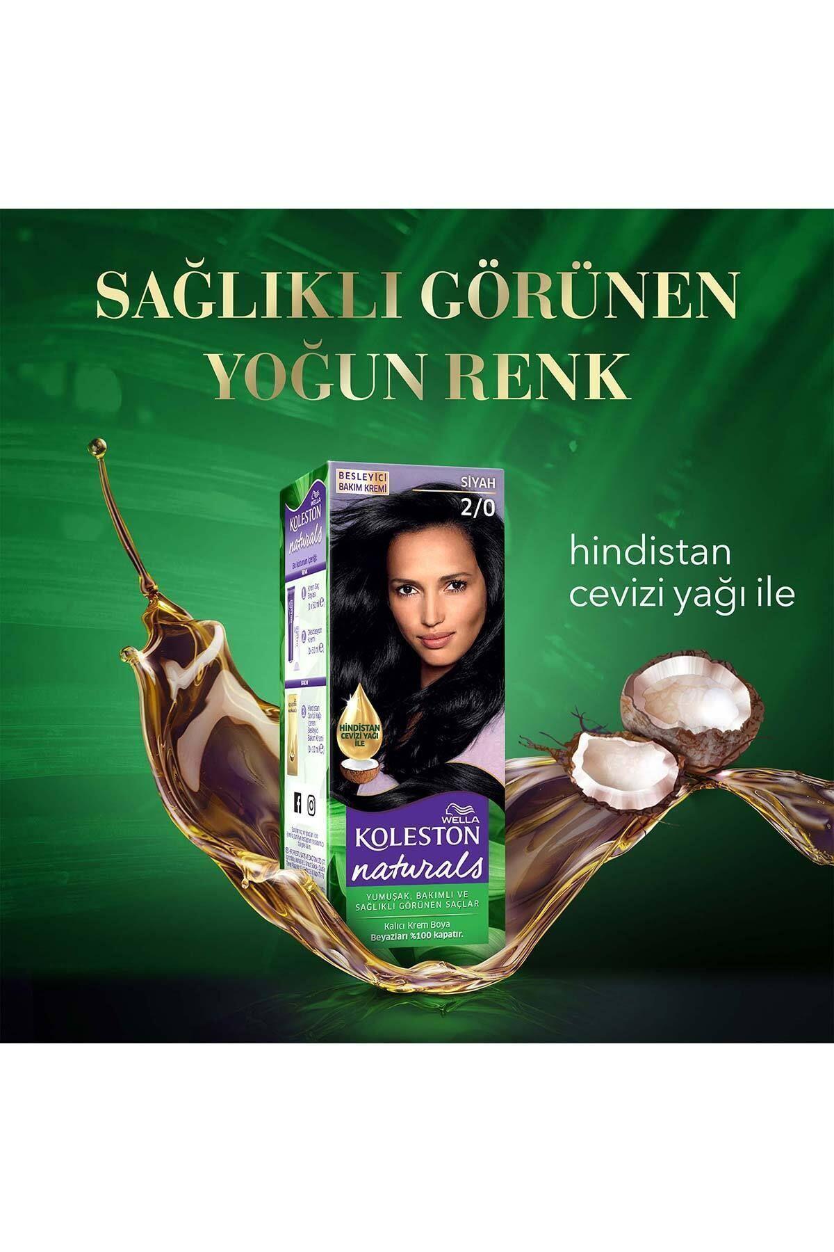 Wella Koleston Naturals Saç Boyası 2/0 Siyah