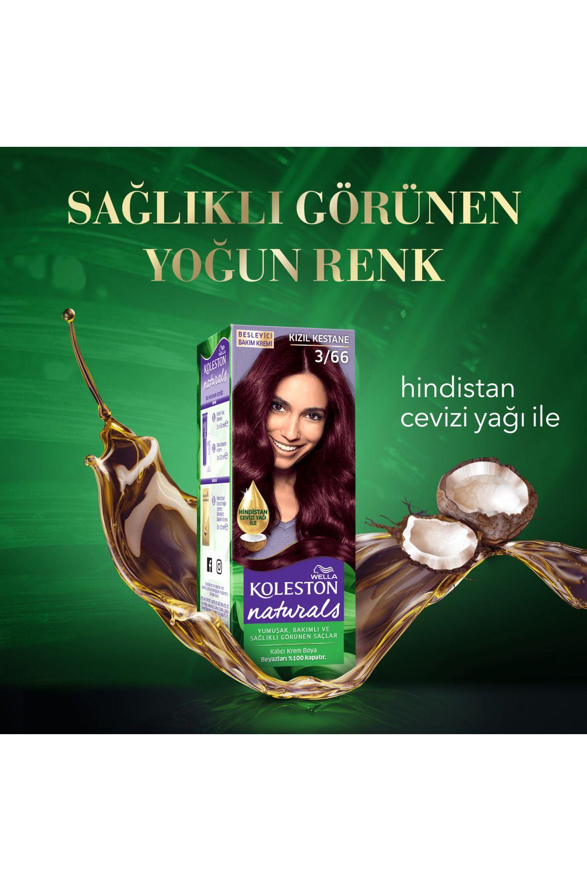 Wella Koleston Naturals Saç Boyası 3/66 Kızıl Kestane