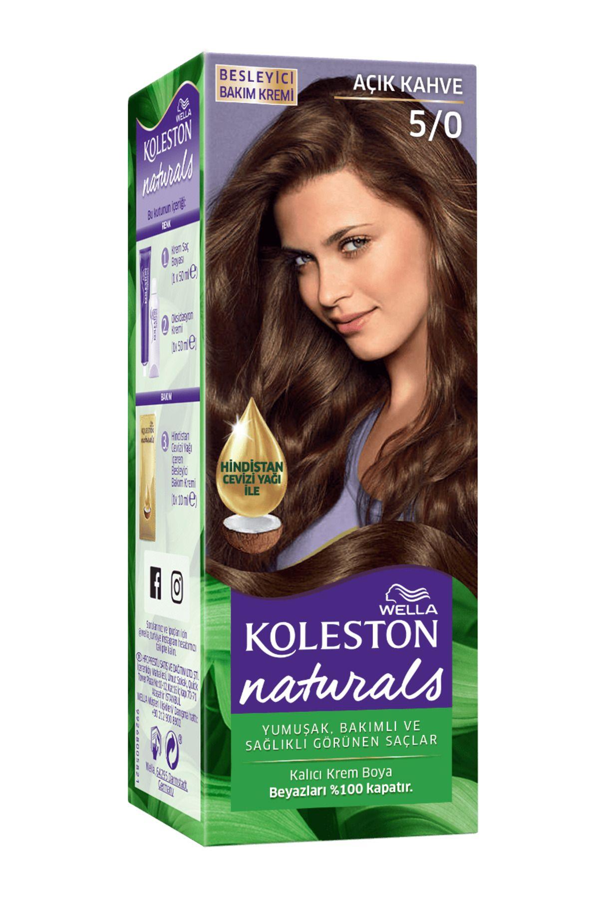 Wella Koleston Naturals Saç Boyası 5/0 Açık Kahve