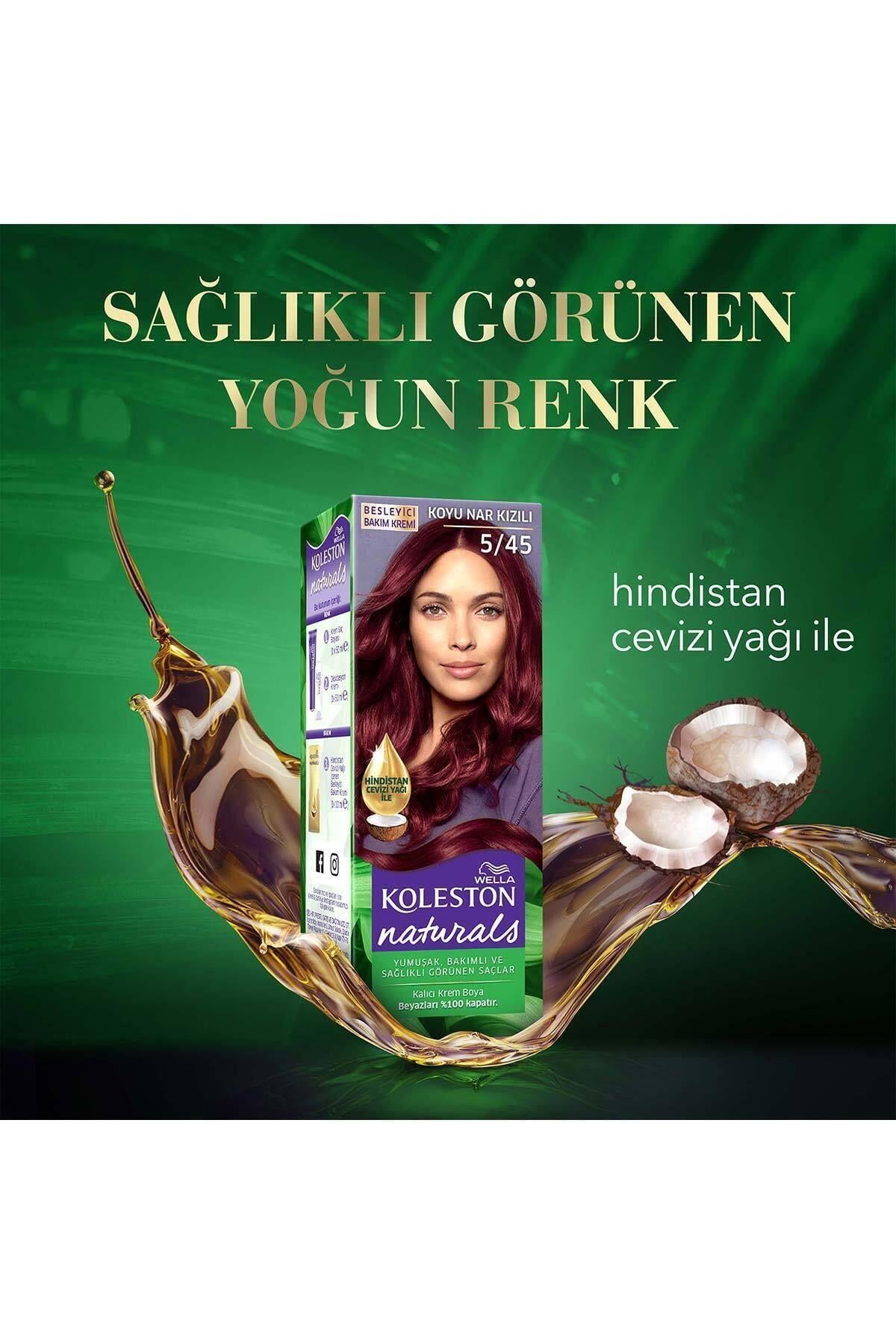 Wella Koleston Naturals Saç Boyası 5/45 Koyu Nar Kızılı