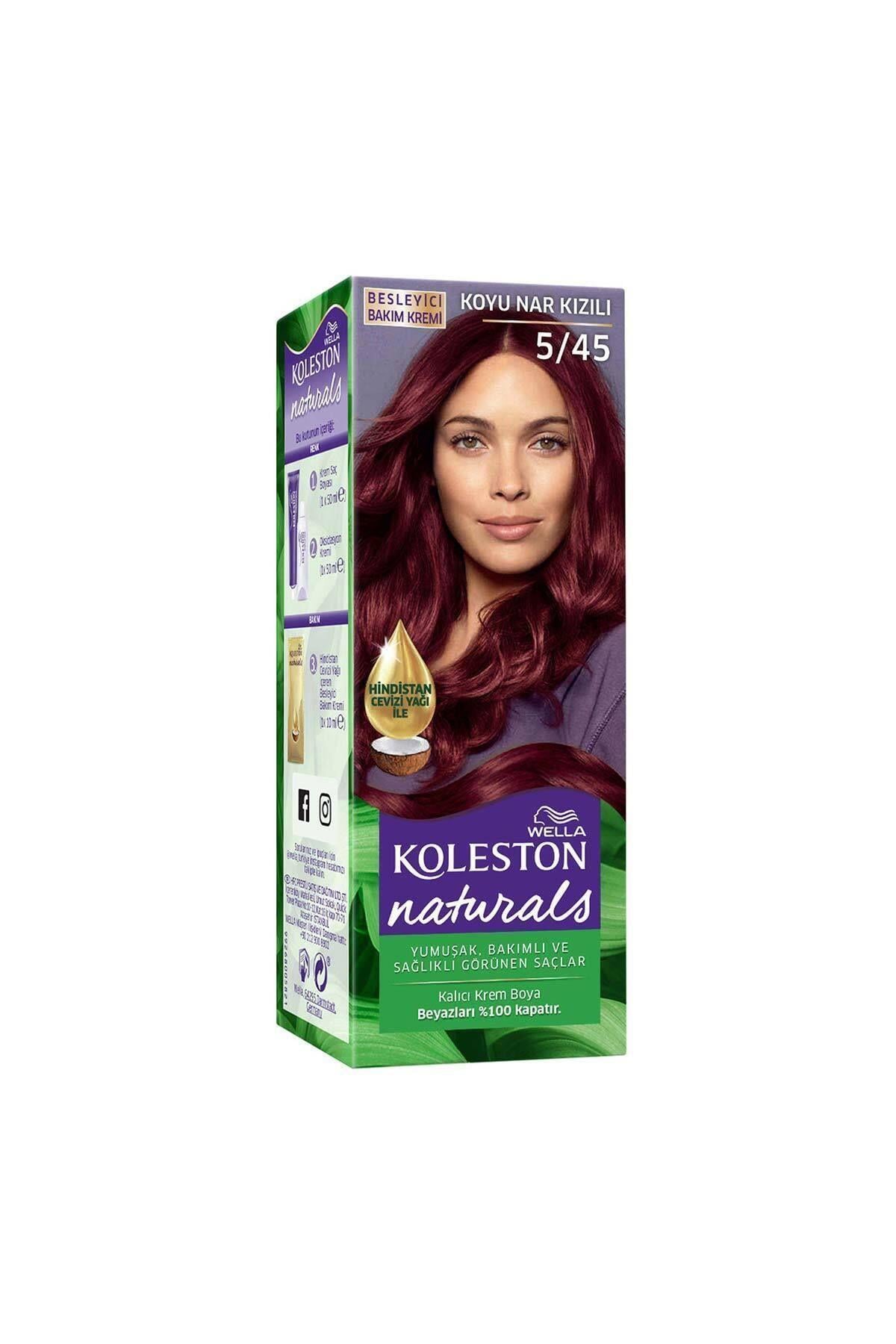 Wella Koleston Naturals Saç Boyası 5/45 Koyu Nar Kızılı