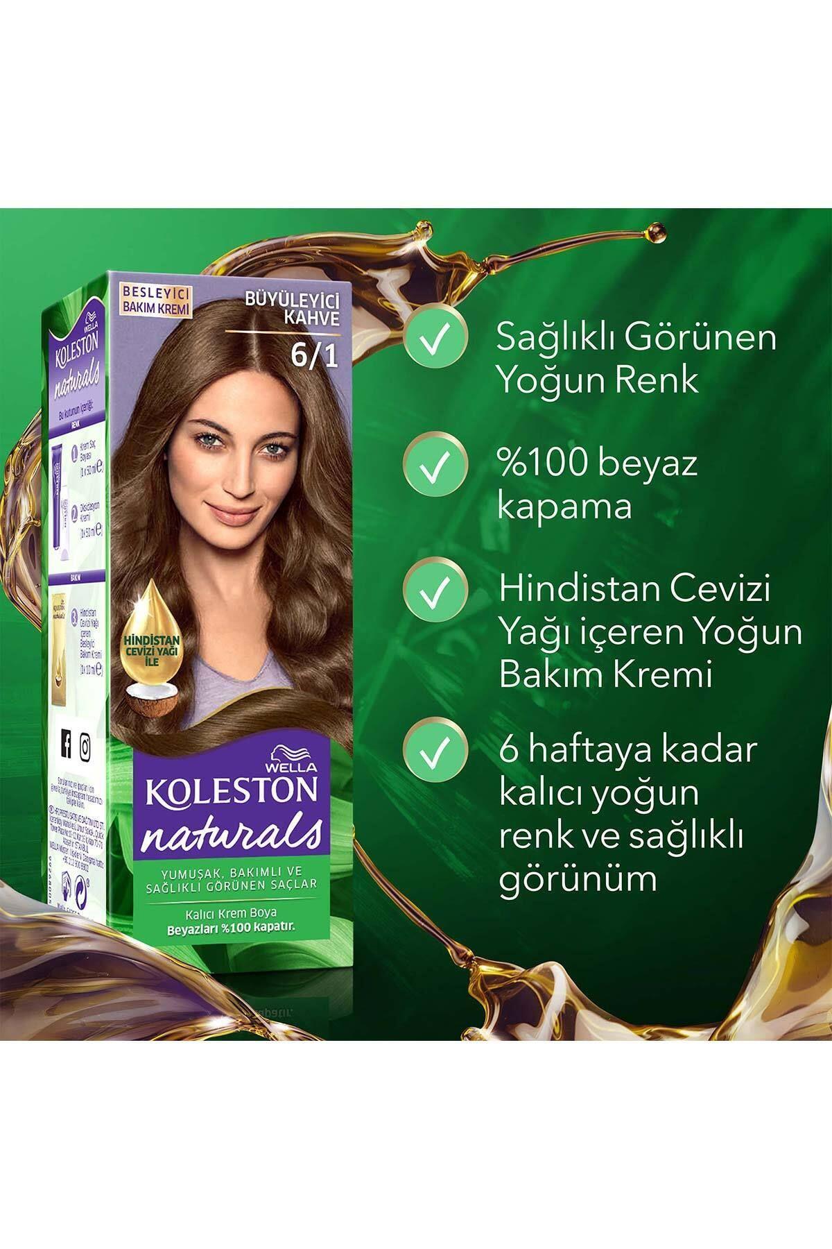 Wella Koleston Naturals Saç Boyası 6/1 Büyüleyici Kahve