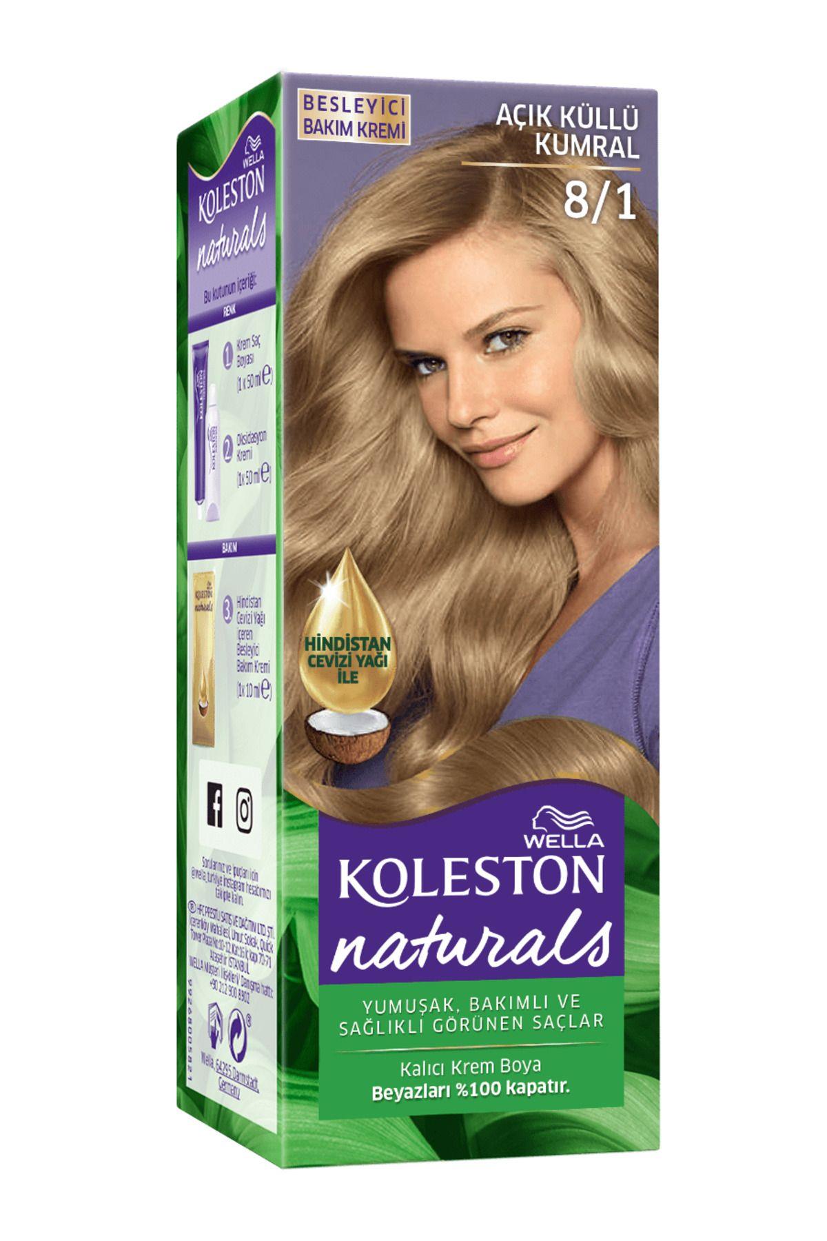 Wella Koleston Naturals Saç Boyası 8/1 Açık Küllü Kumral