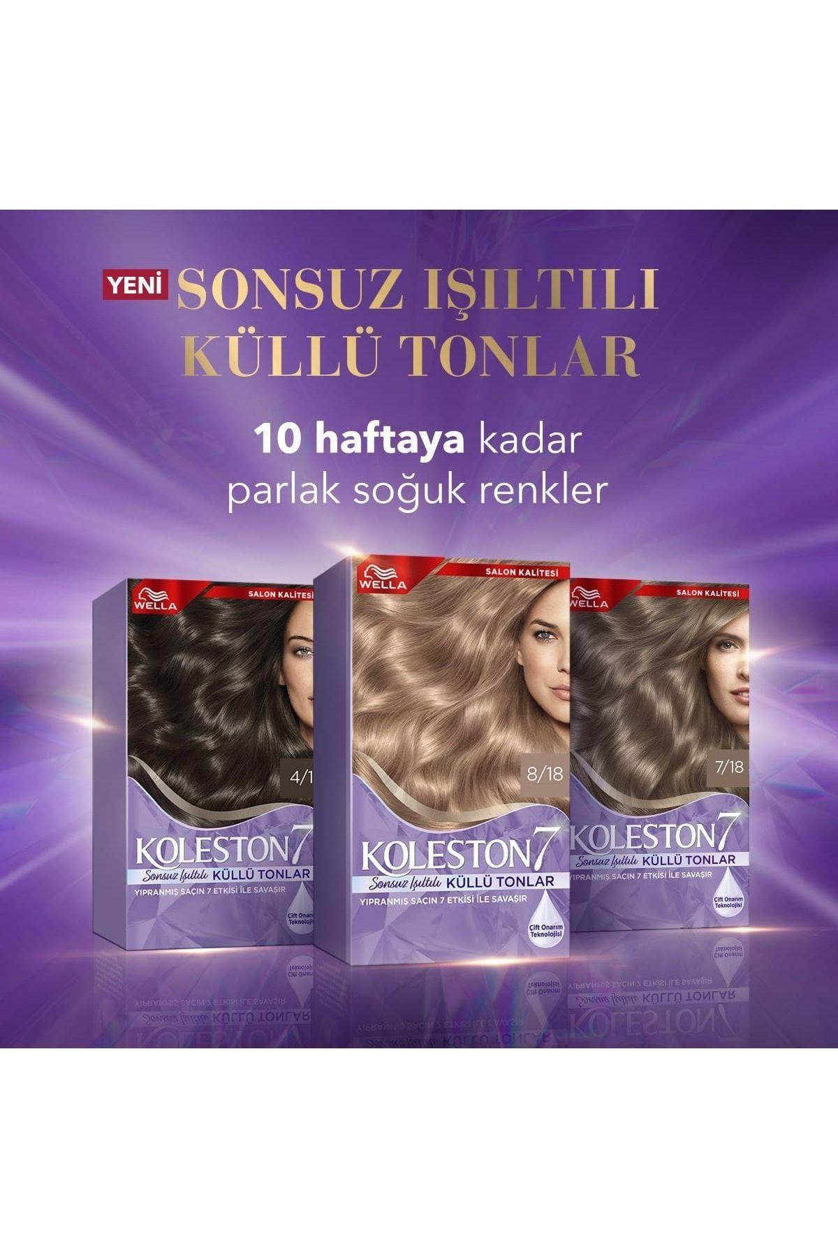Wella Koleston Supreme Kit 7/18 Işıltılı Küllü Kumral