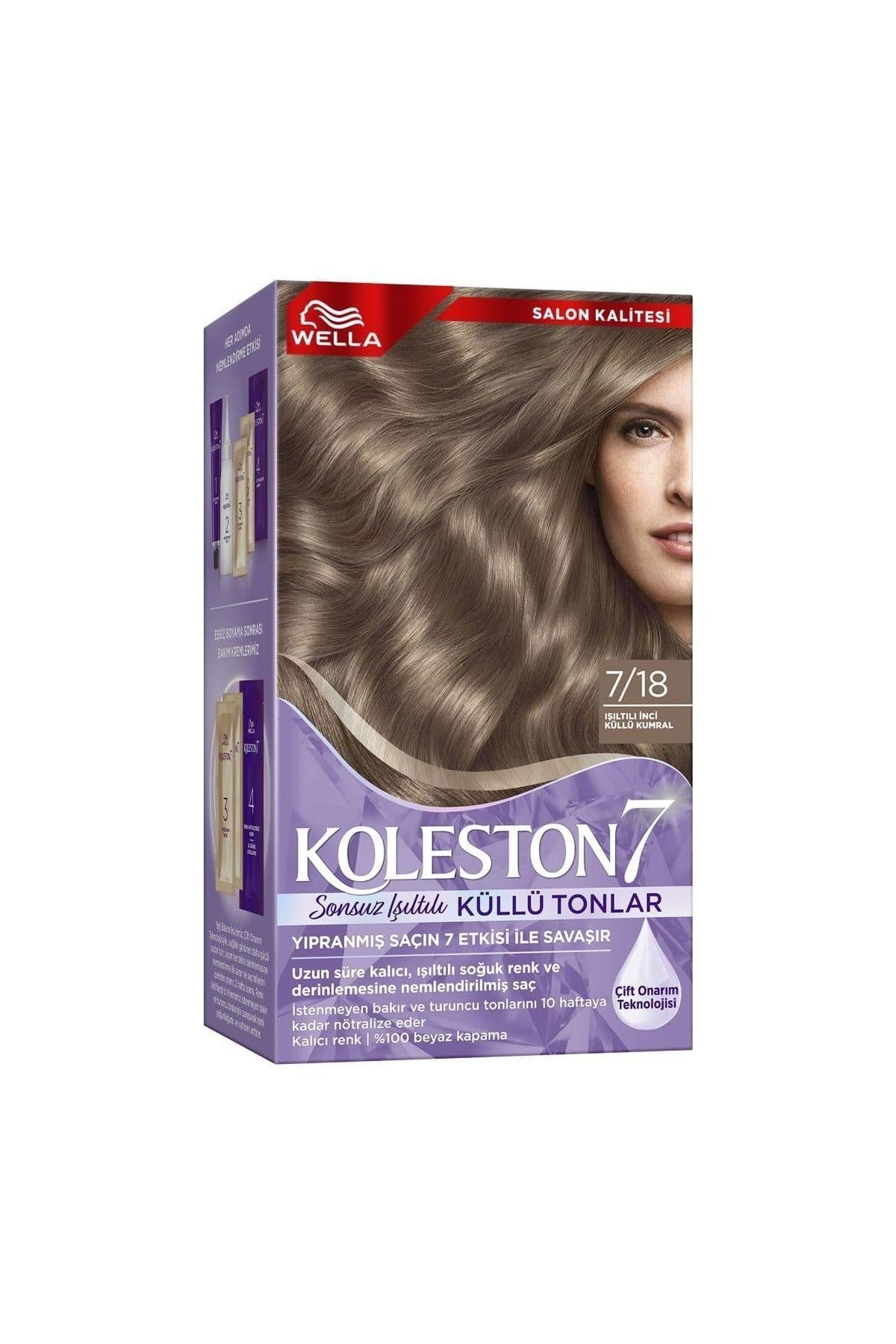 Wella Koleston Supreme Kit 7/18 Işıltılı Küllü Kumral