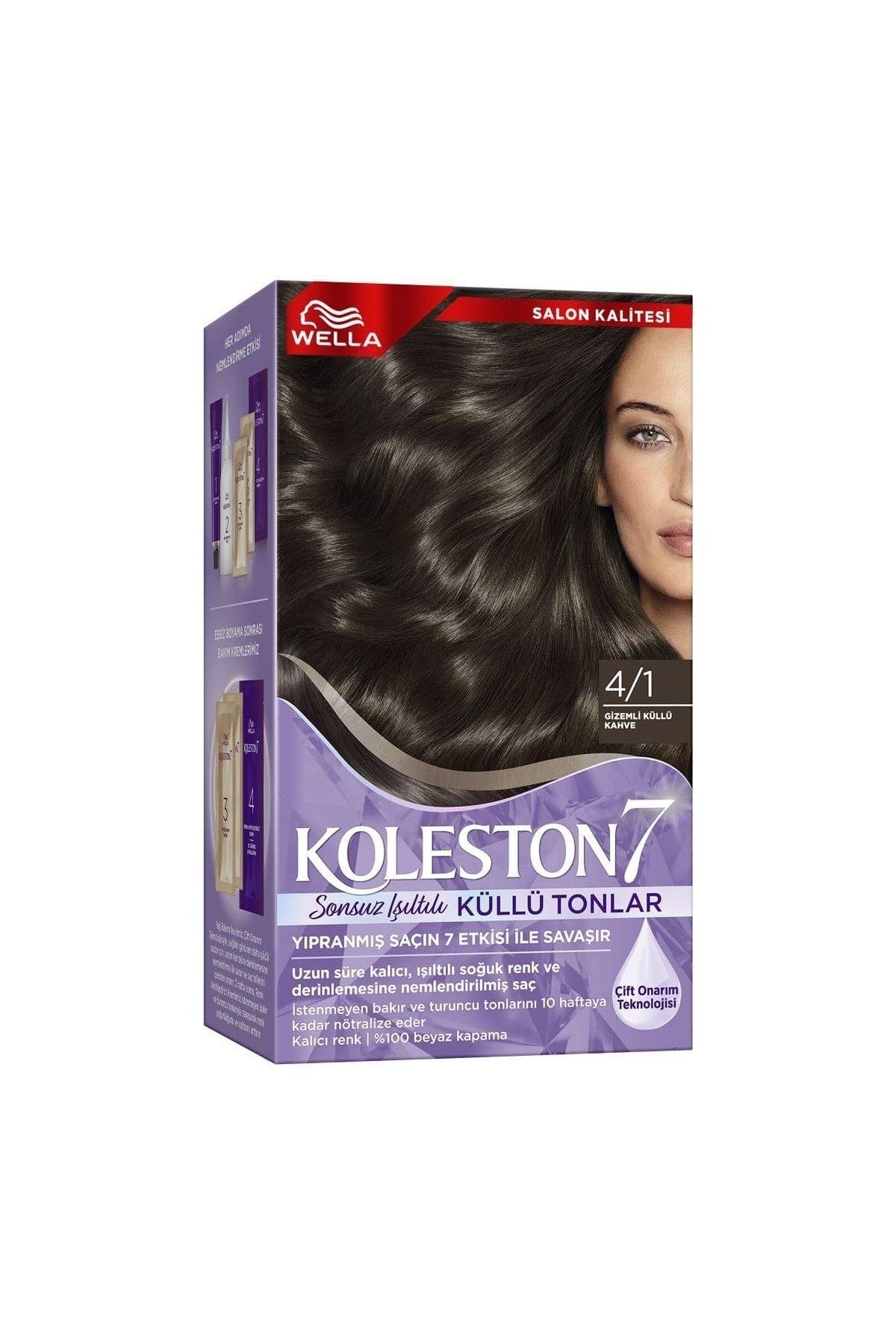 Wella Koleston Supreme Sonsuz Işıltılı Küllü Tonlar Saç Boyası 4/1 Gizemli Küllü Kumral