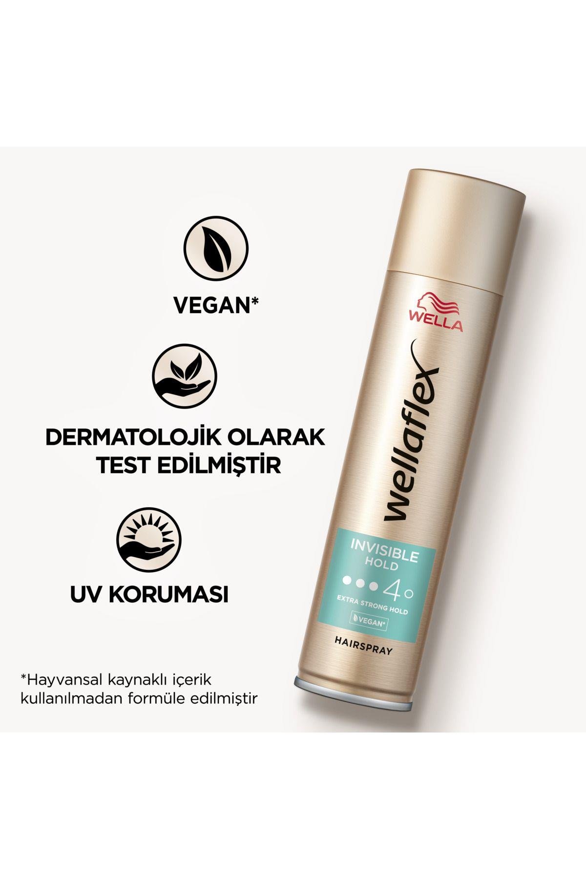Wella Wellaflex Invisible Hold Görünmez Tutuş Sağlayan Saç Spreyi Extra Strong Hold  250 ml - 4/5 Hold