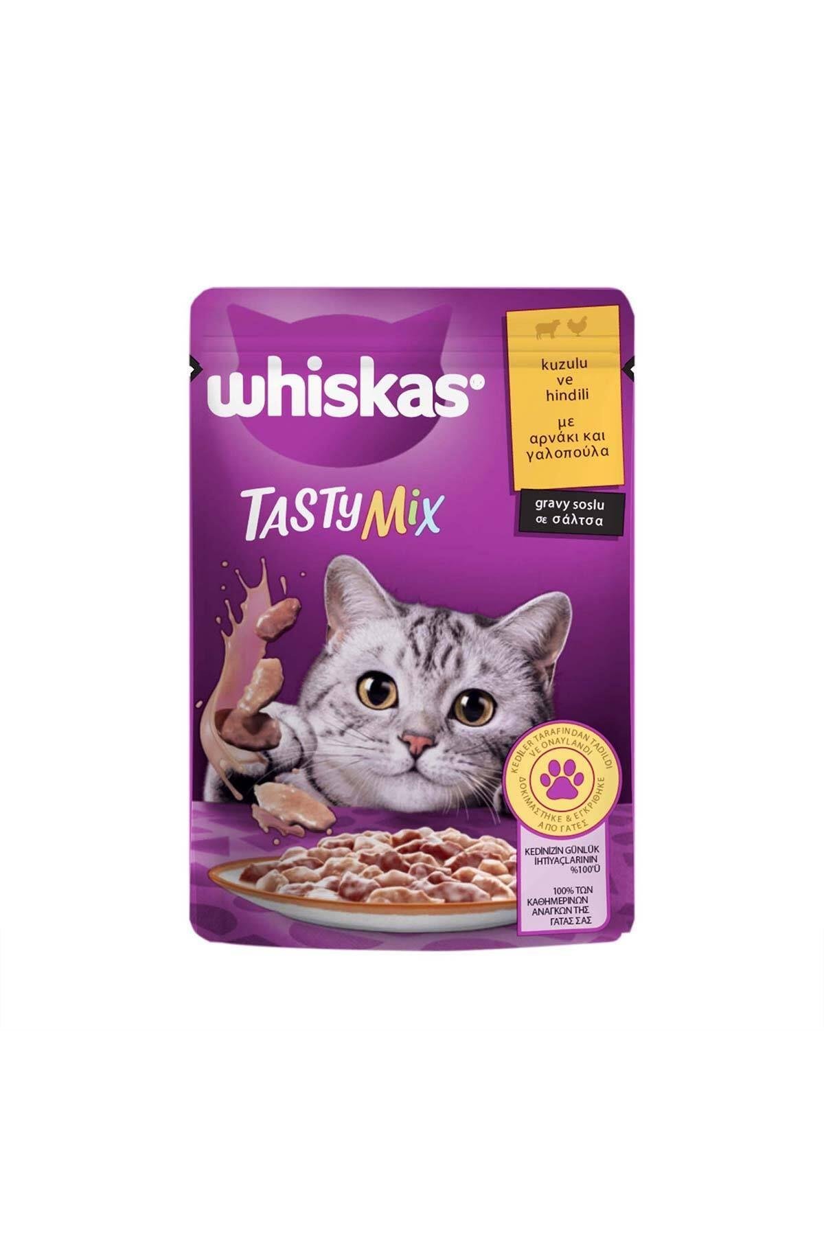 Whiskas Pouch Tastymix Sos Içinde Kuzulu Ve Hindili Yetişkin Kedi Konservesi 85gr