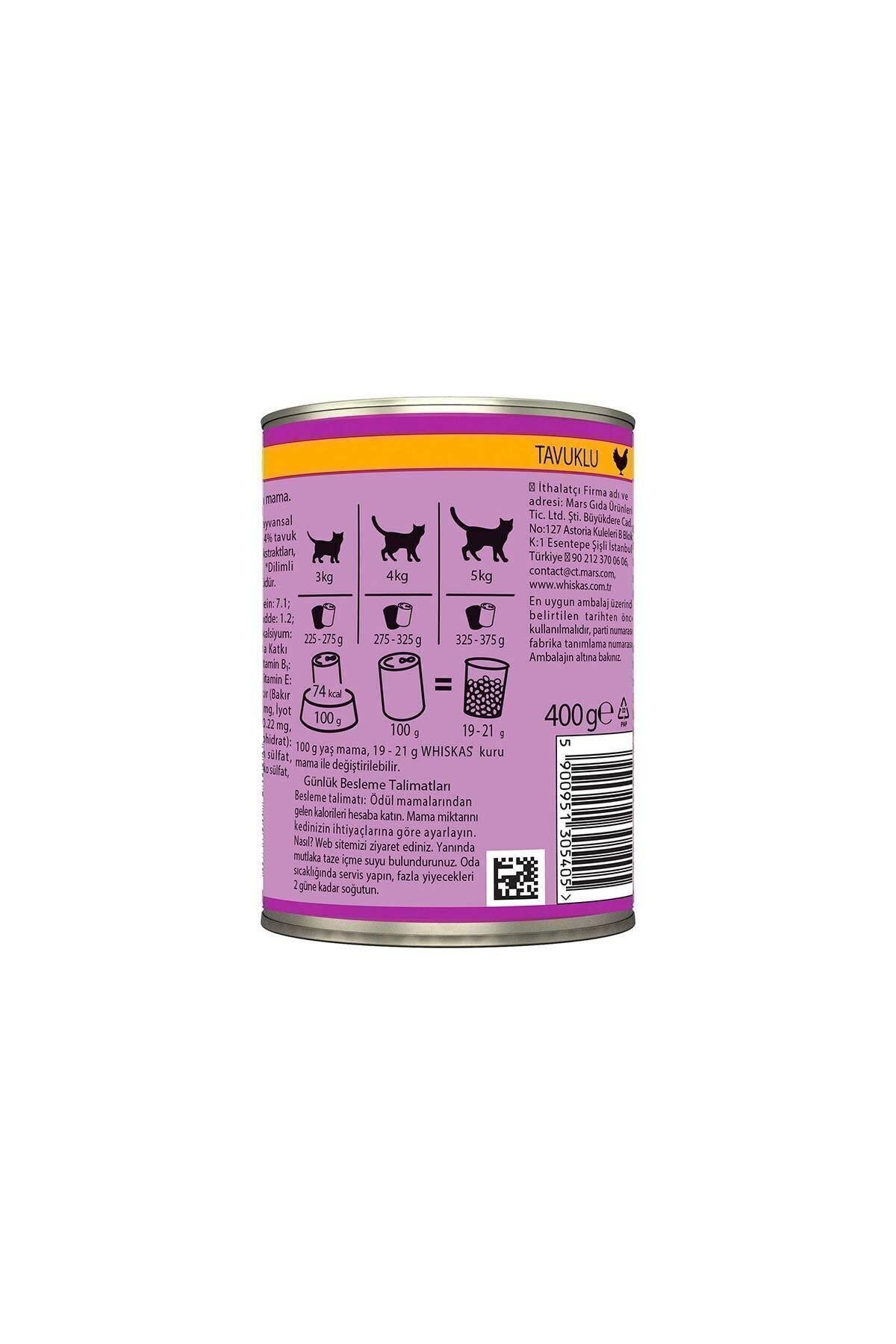 Whiskas Sos Içinde Tavuklu Yetişkin Kedi Konservesi 400gr