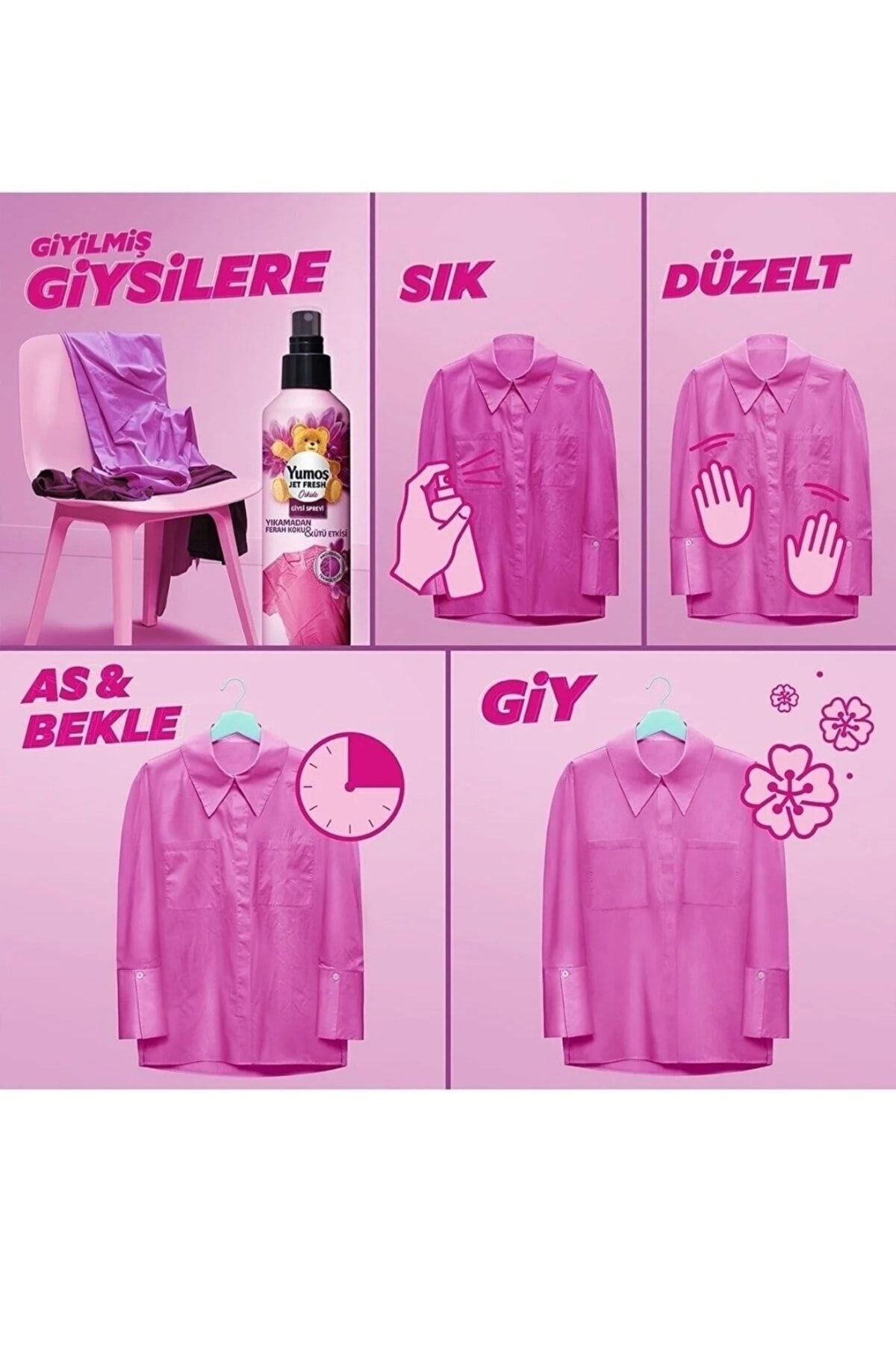Yumoş Jet Fresh Giysi Spreyi Orkide 200 Ml 1 Adet