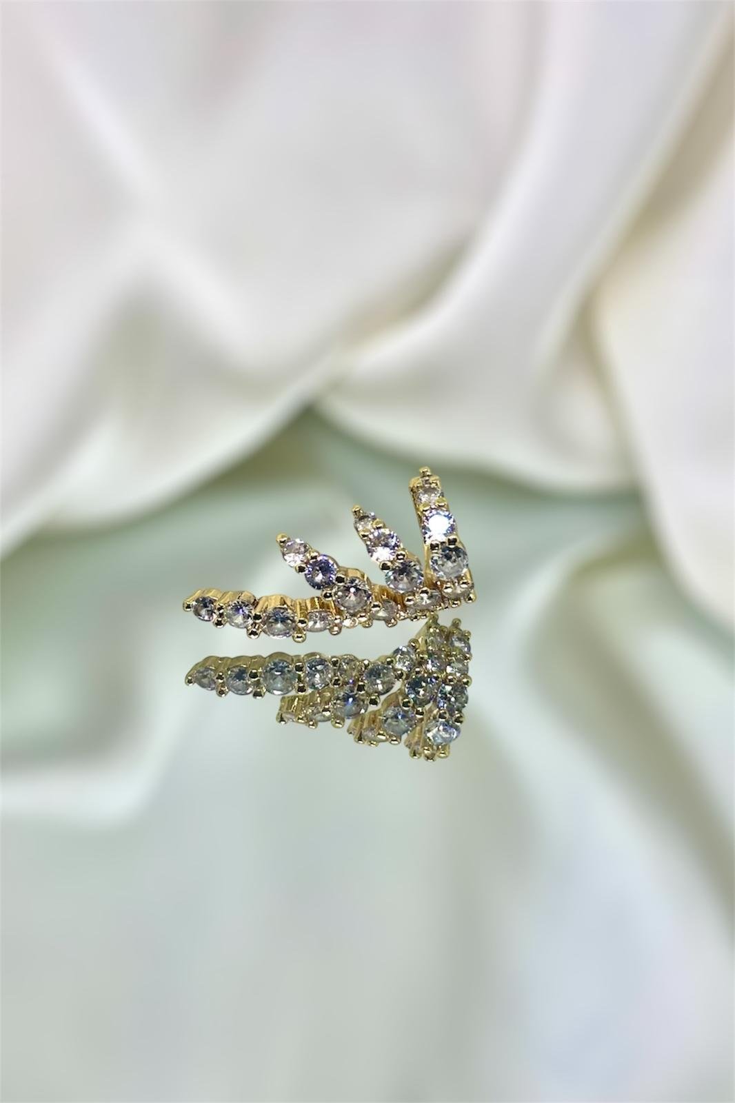 Altın Kaplama Full ZirkonTaşlı Earcuff