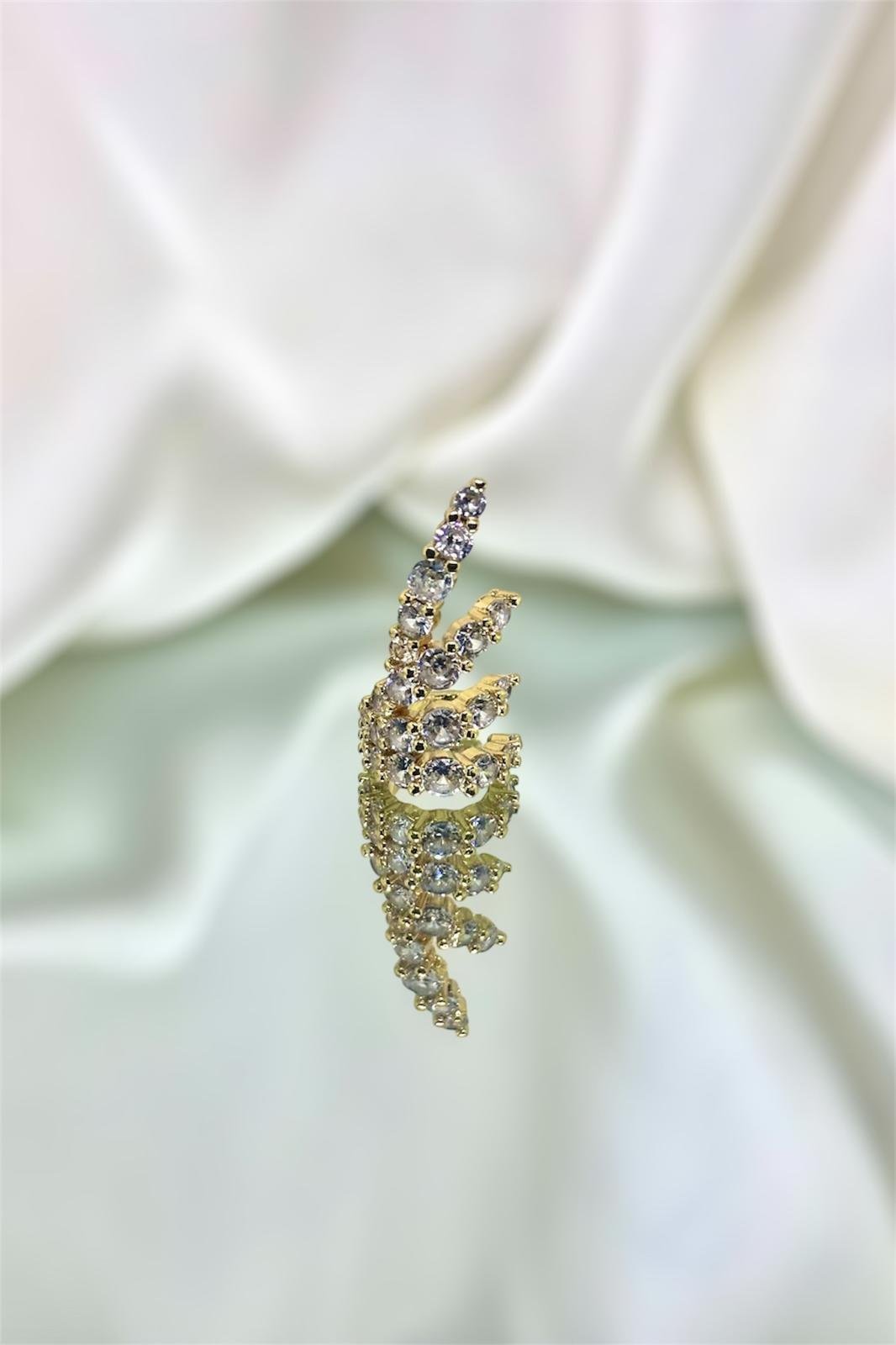 Altın Kaplama Full ZirkonTaşlı Earcuff