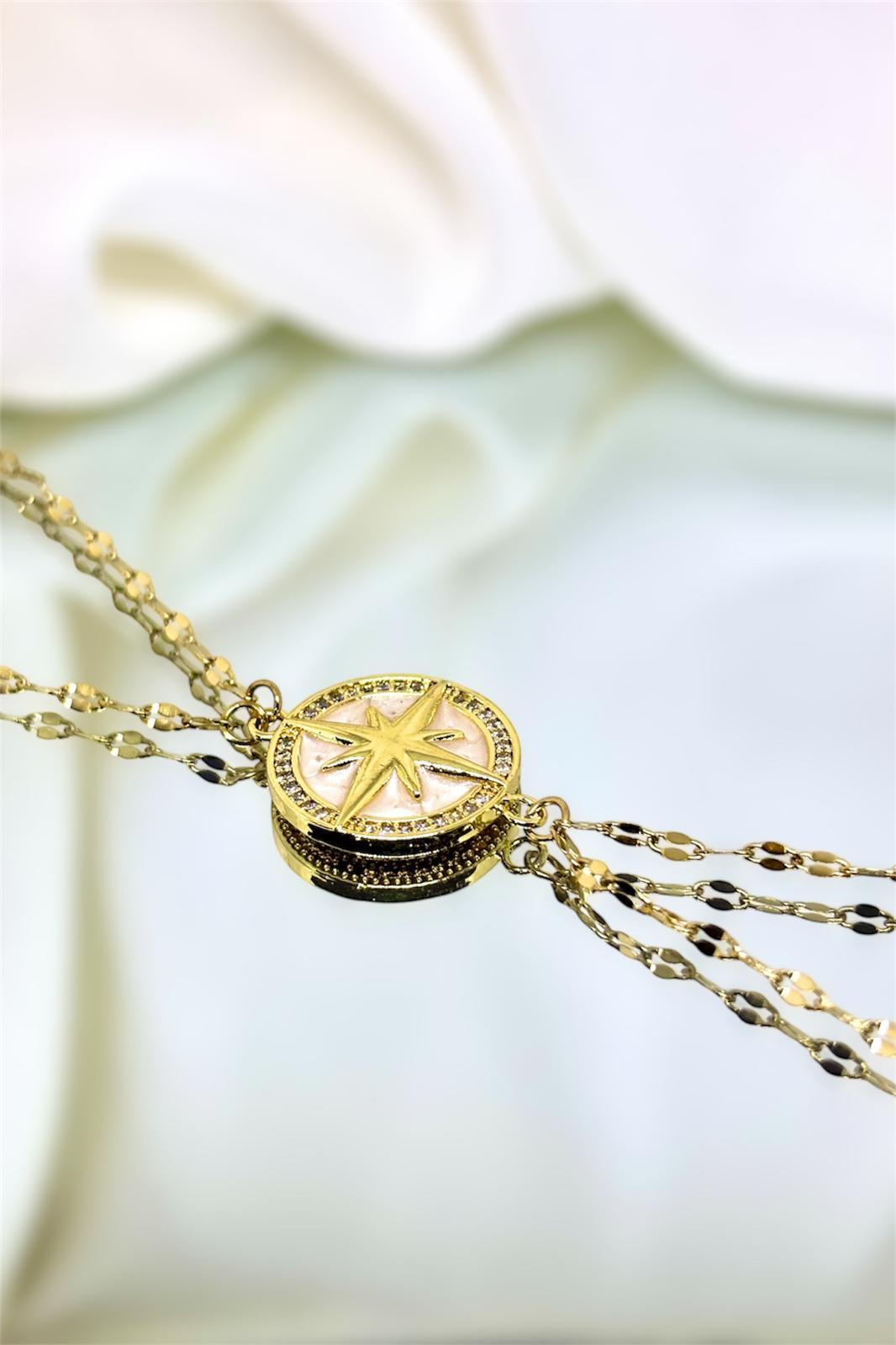 Kutup Yıldızı Taşlı Çelik Şahmeran