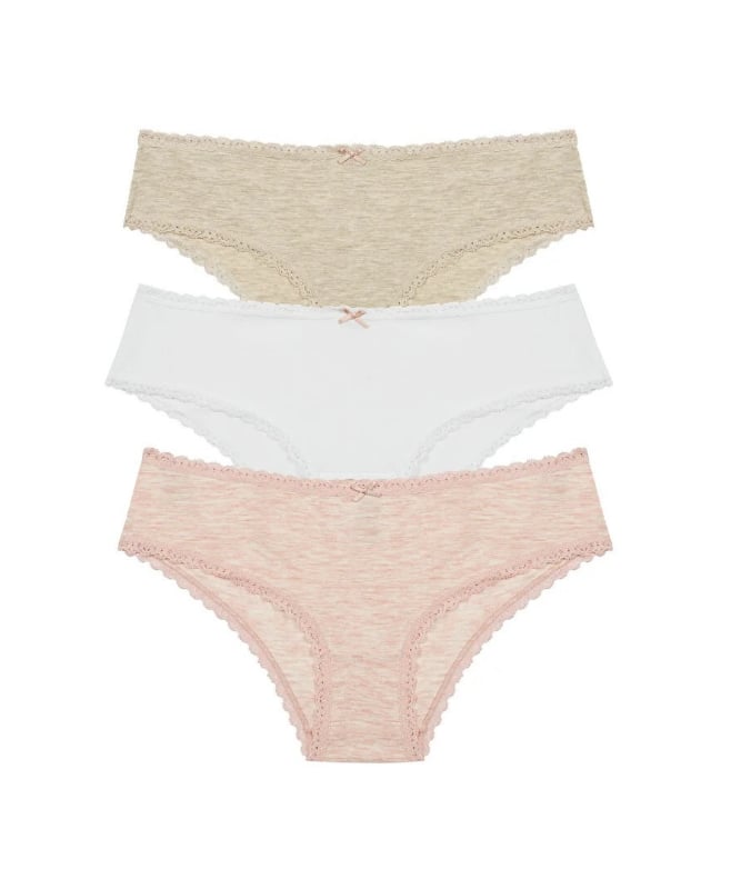 Penti Daily Lace 3 lü Bej Hipster Külot