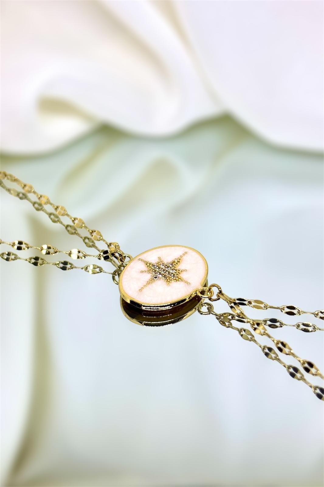 Yıldız Figürlü Taşlı Çelik Şahmeran