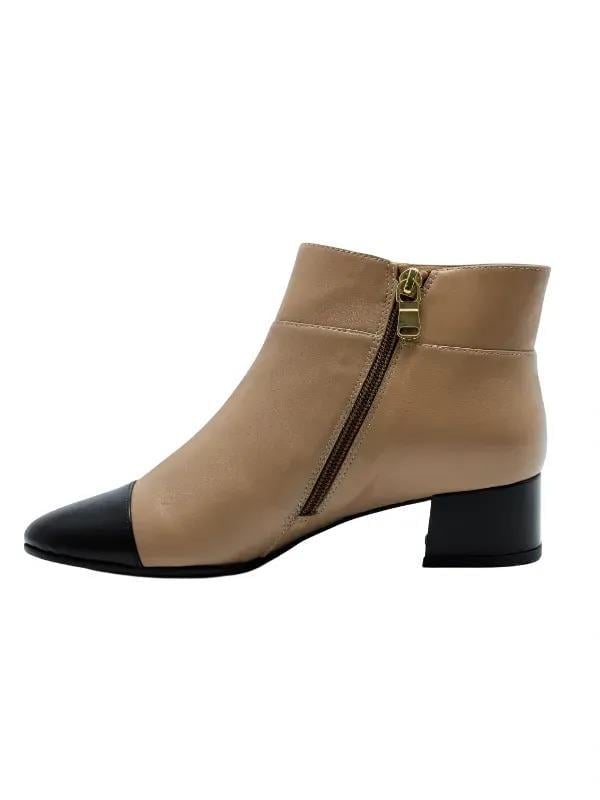 HAKİKİ DERİ SIYAH-BISKUVI Bot Topuklu 9916 03 BFL