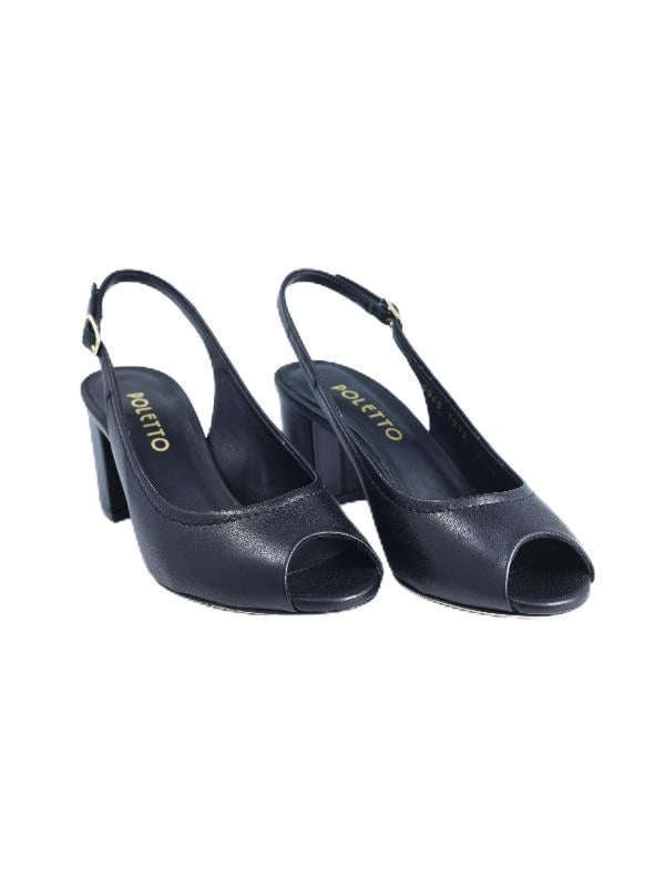 HAKİKİ DERİ SIYAH Sandalet Topuklu 1918 16 V3