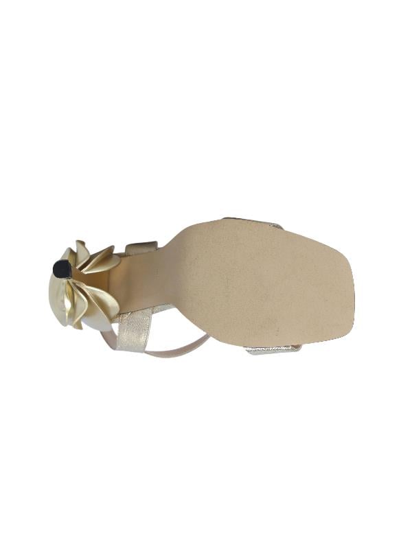 POLETTO  HAKİKİ DERİ ALTIN Sandalet Topuklu 11 8025 24