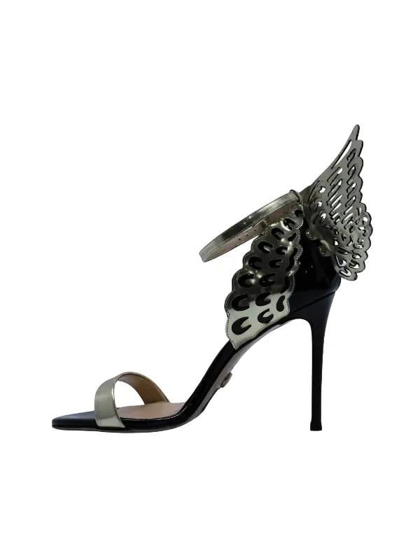 POLETTO  HAKİKİ DERİ ALTIN-SIYAH Sandalet Gece/Abiye 6564 03