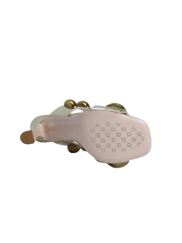 POLETTO  HAKİKİ DERİ ALTIN Terlık Topuklu 1918 48