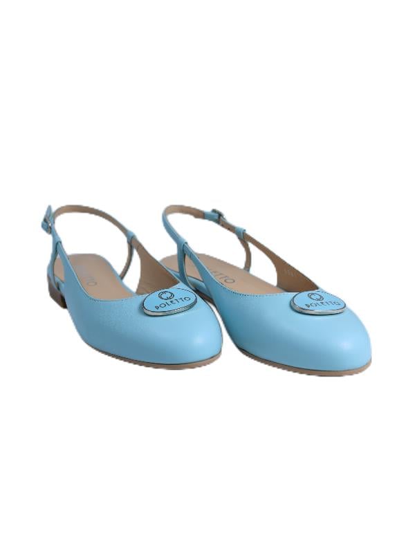 POLETTO  HAKİKİ DERİ BEBE MAVI Babet Terlik 69 12 V2