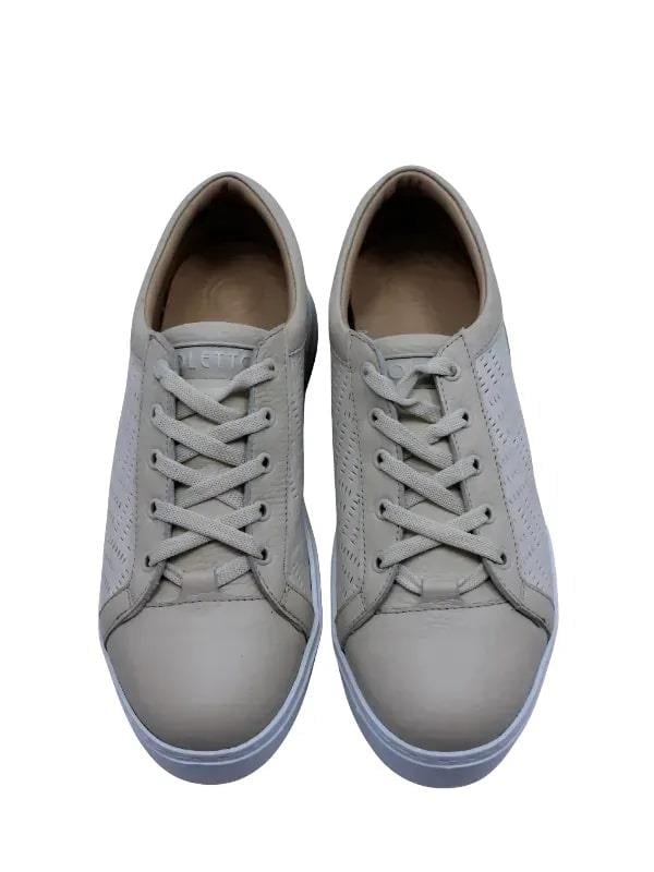 POLETTO  HAKİKİ DERİ BEJ-BEYAZ Sneaker Düz 07 1323 01