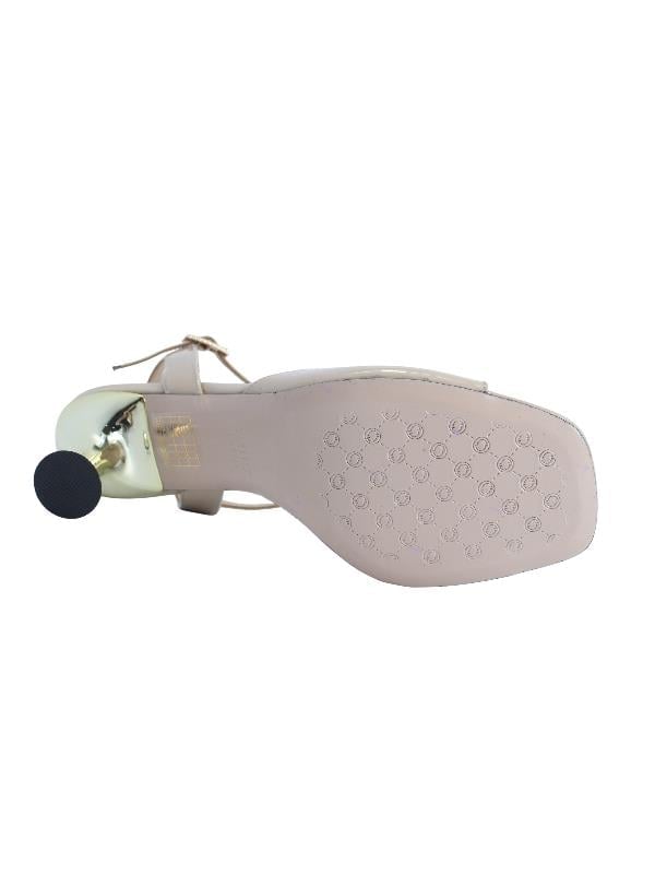 POLETTO  HAKİKİ DERİ BEJ Sandalet Topuklu 4183 222