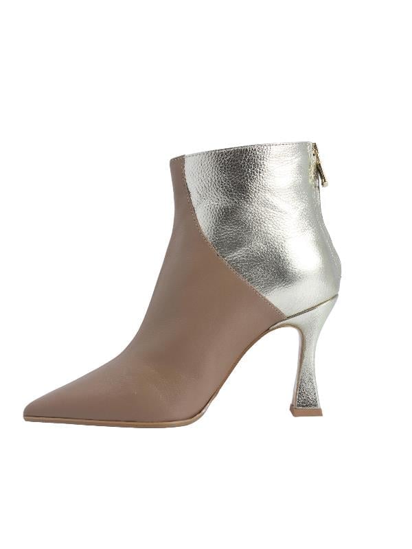 POLETTO  HAKİKİ DERİ BISKUVI-ALTIN Bot Topuklu 992 47