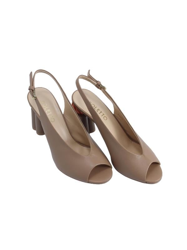 POLETTO  HAKİKİ DERİ BISKUVI Sandalet Topuklu 319 248