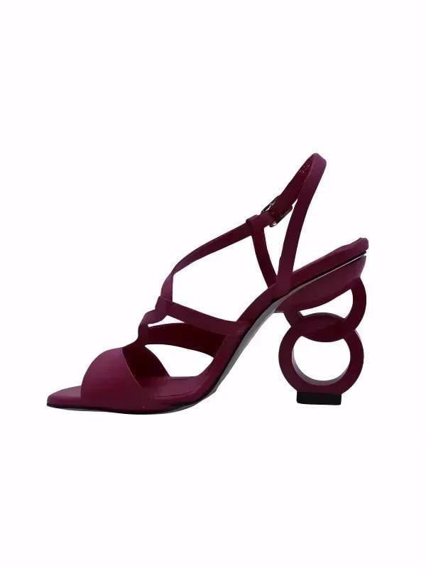 POLETTO  HAKİKİ DERİ FUSYA Sandalet Topuklu 6564 220