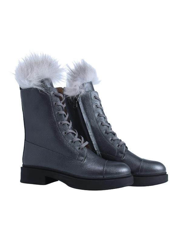 POLETTO  HAKİKİ DERİ GRI Bot Düz  6319 24